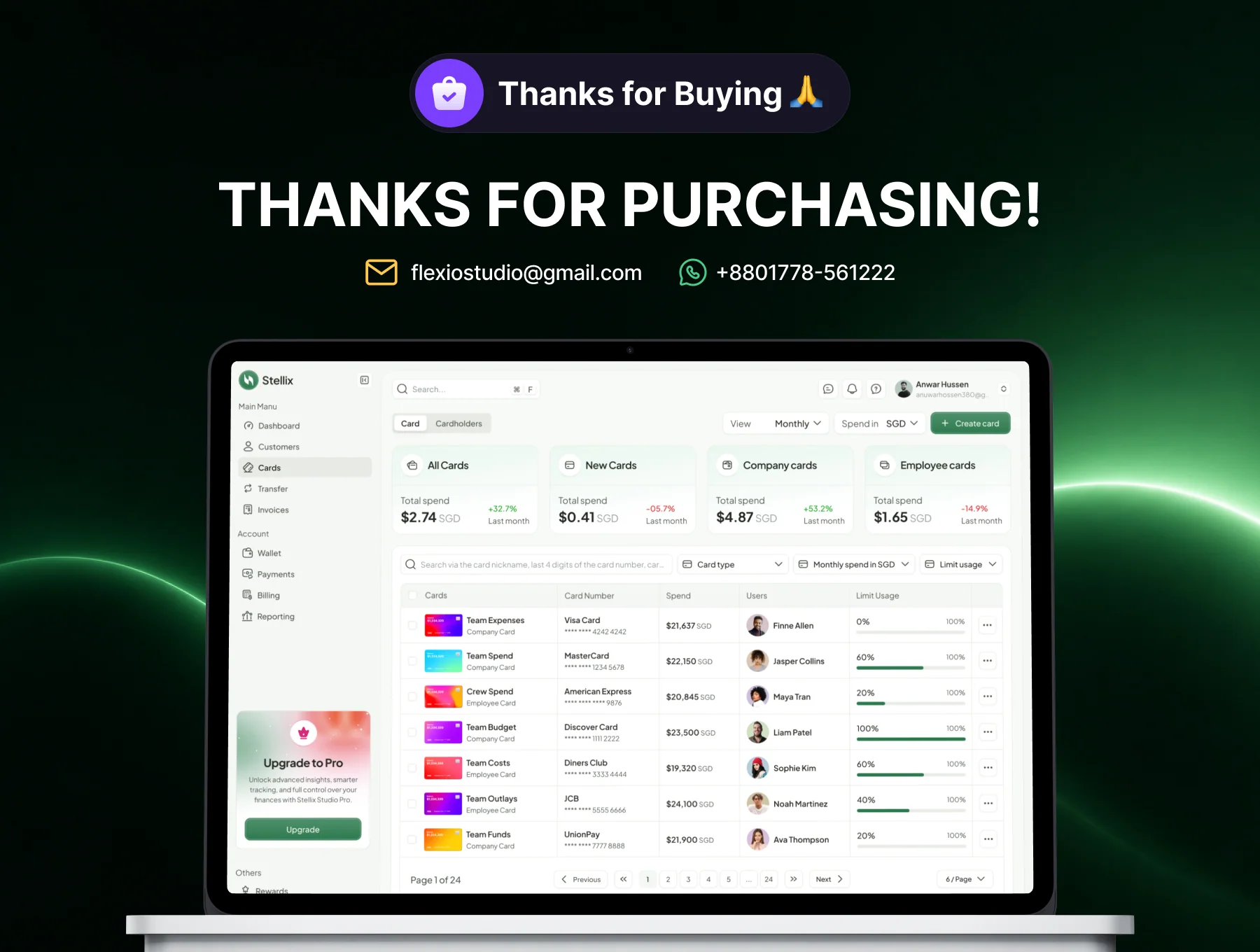 Financial Global Payment Website & UI Kits 4