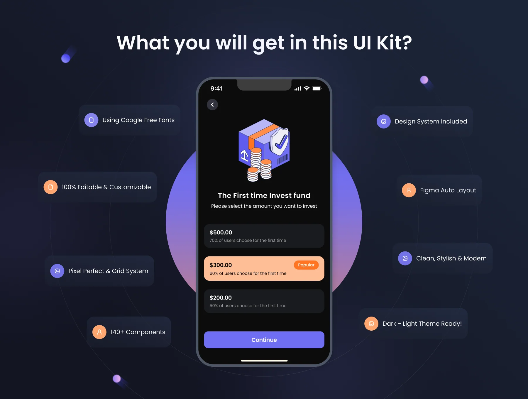 Financial Investment Mobile App UI Kit 3