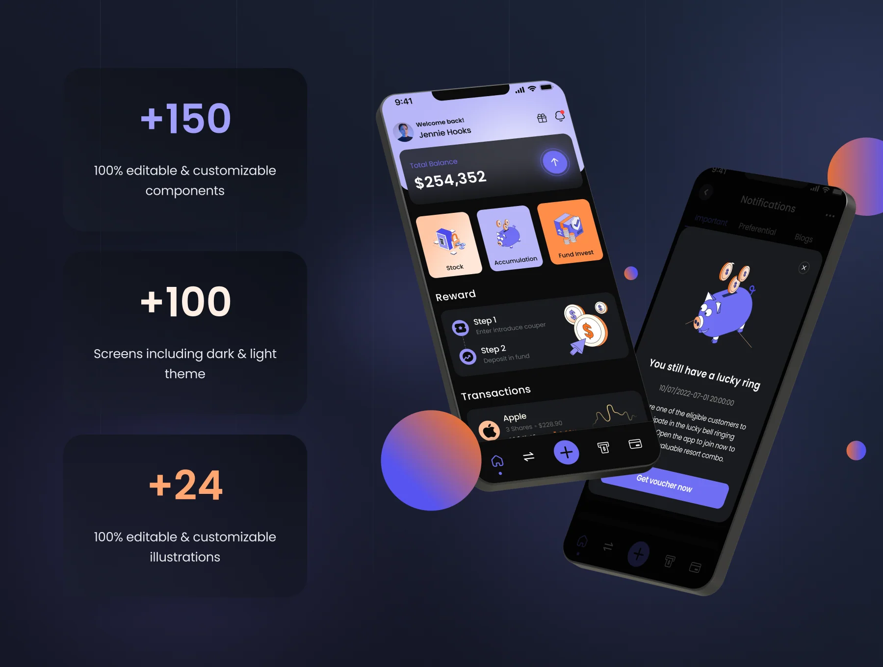 Financial Investment Mobile App UI Kit 4