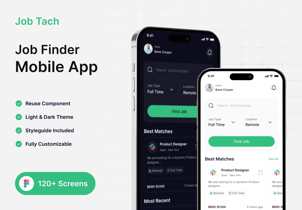 HR & Recruitment Mobile App UI Kit
