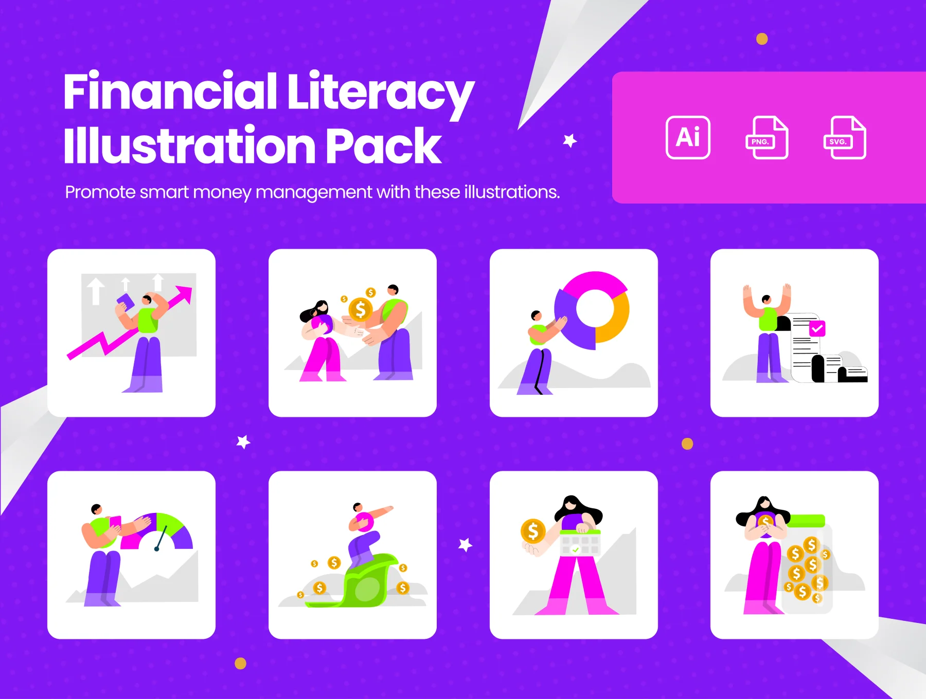 Financial Literacy Illustration Pack