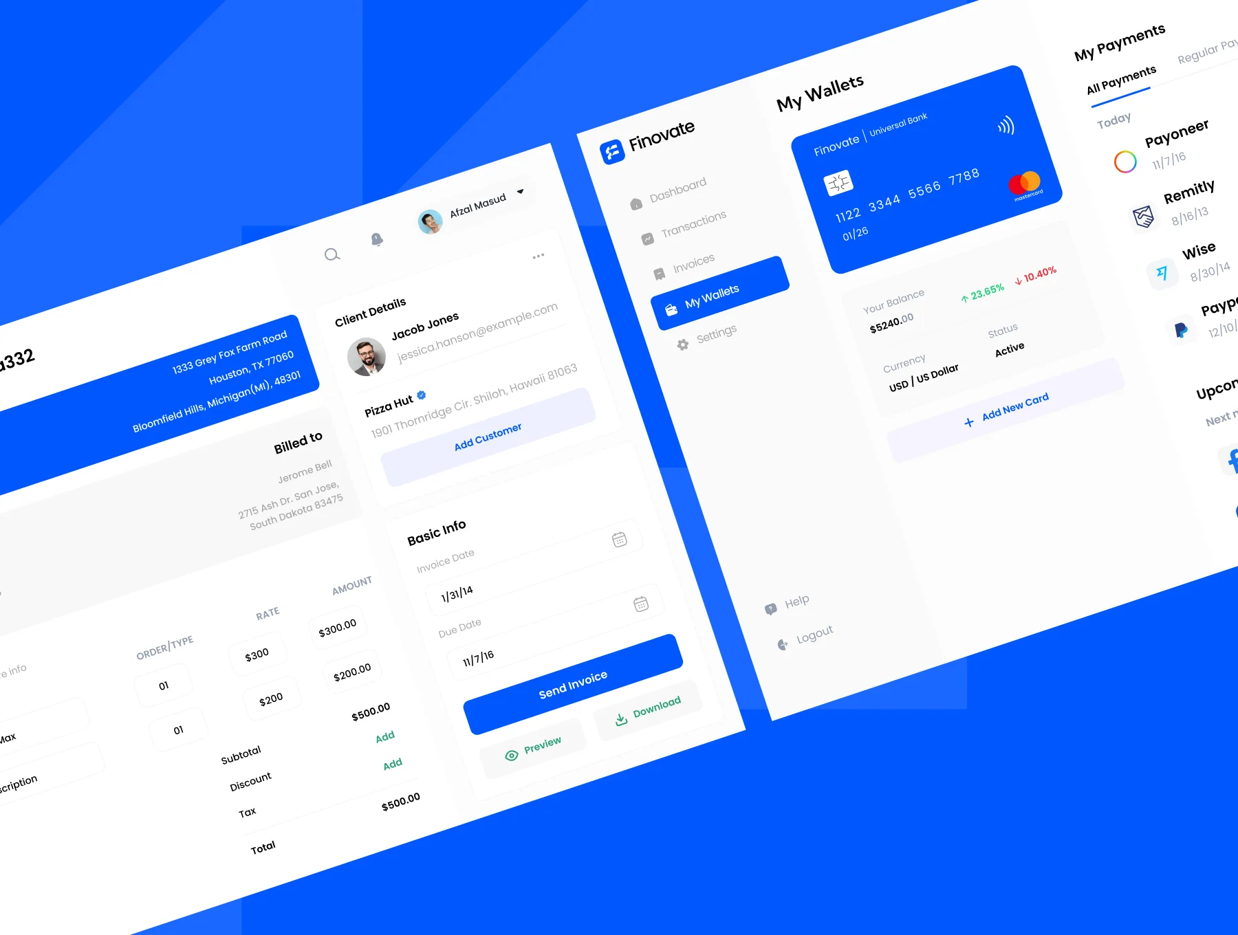 Financial - Management SaaS Dashboard UI Kit 4