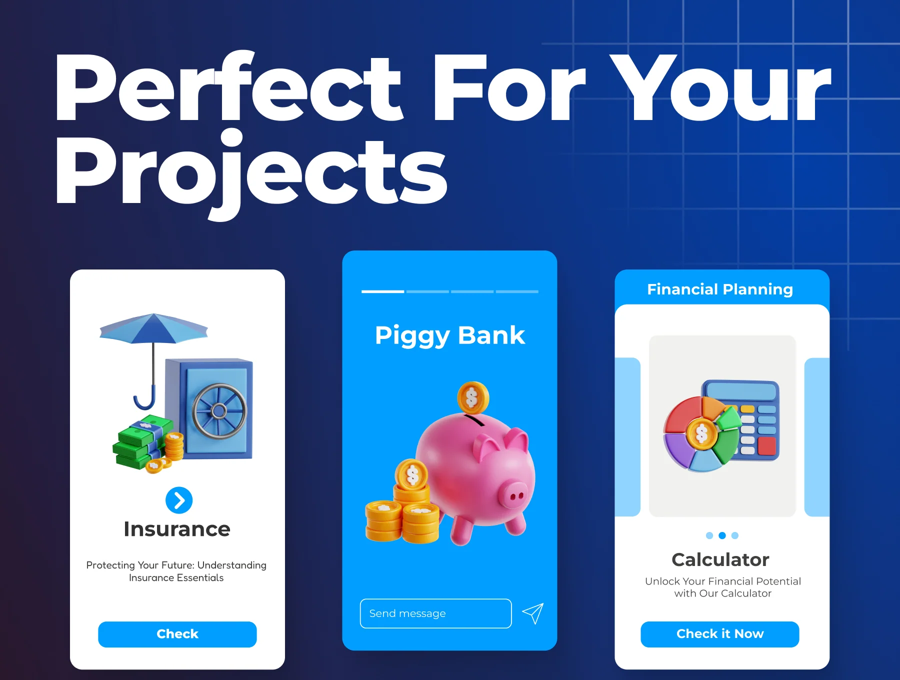 Financial Planning 3D Icon Set 3