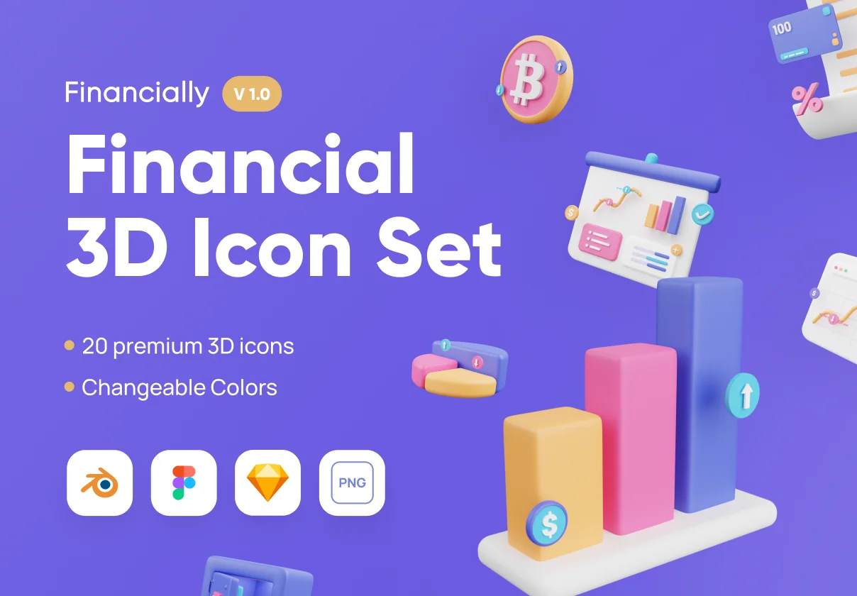 Financially - Financial 3D Icon Set