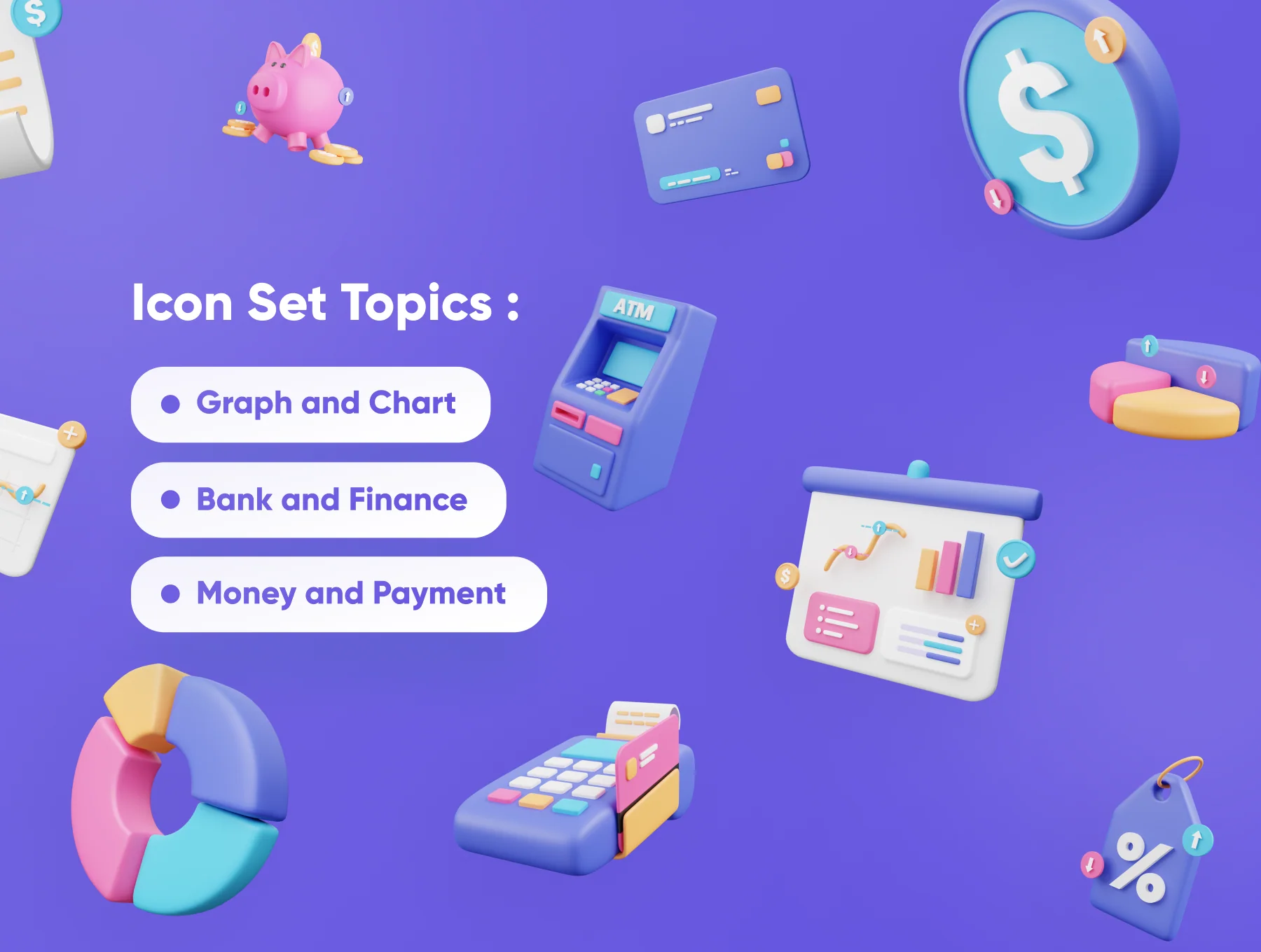 Financially - Financial 3D Icon Set 2