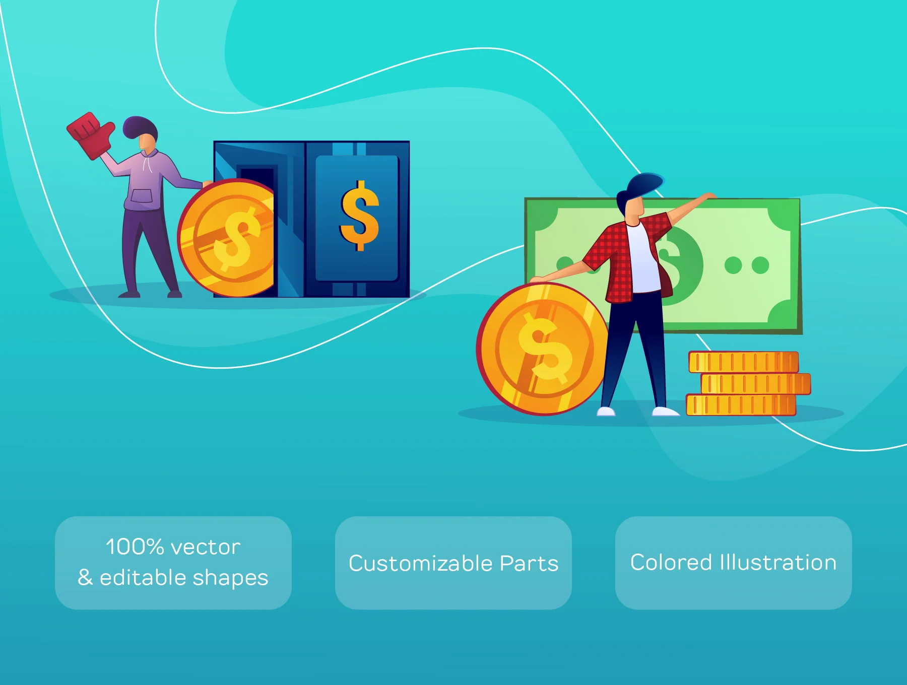 FINANCO - Personal Finance Illustration Kit 2