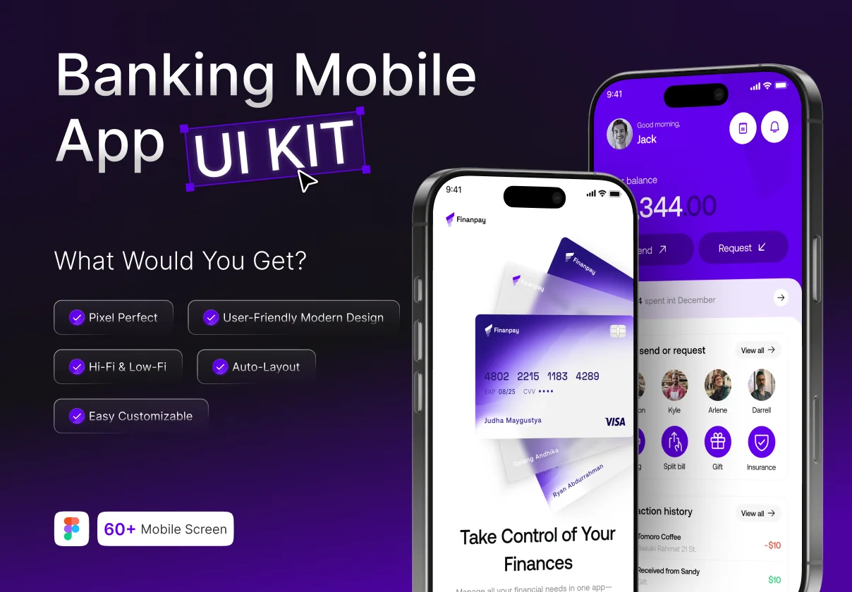 Finanpay – Seamless Finance App UI Kit