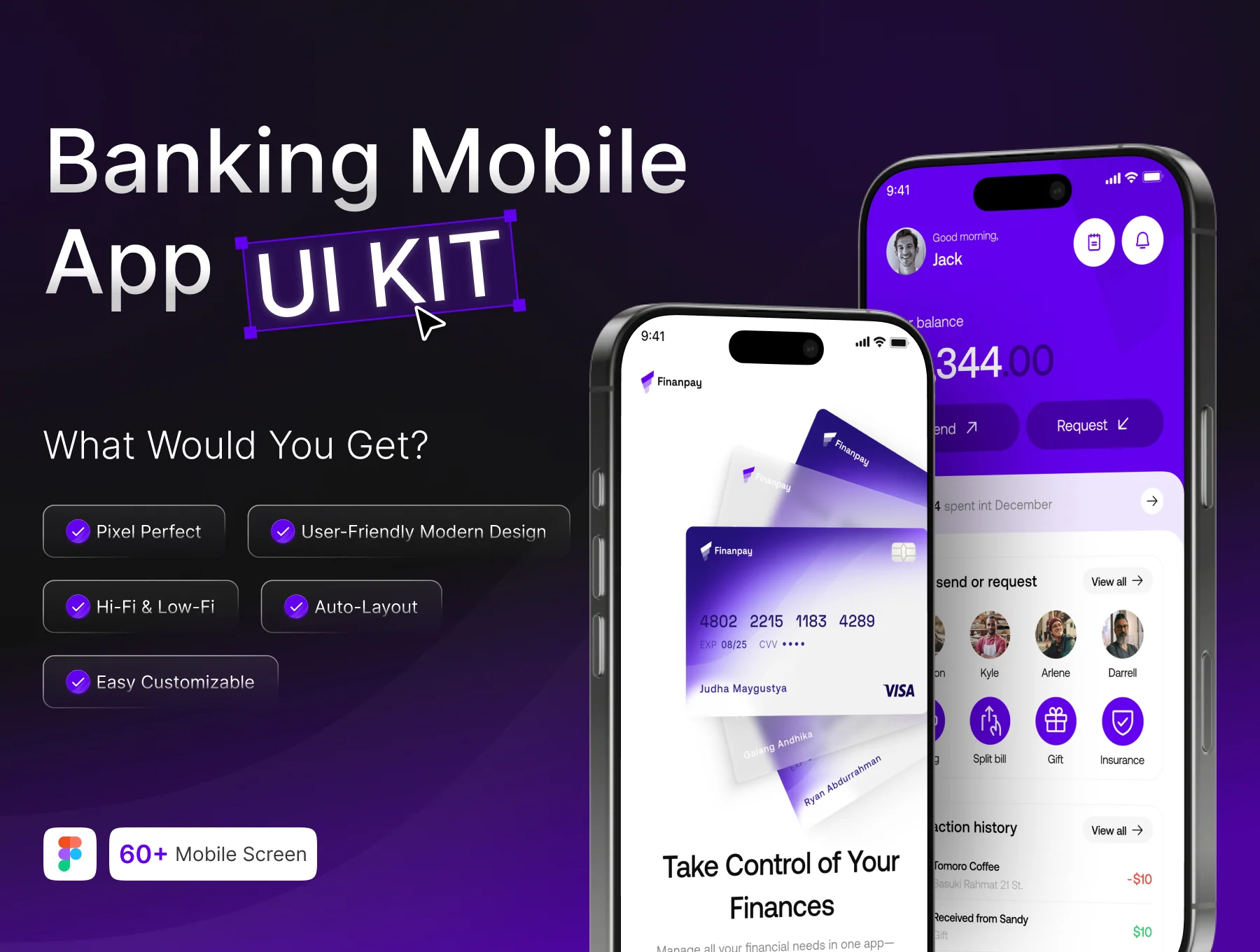 Finanpay – Seamless Finance App UI Kit