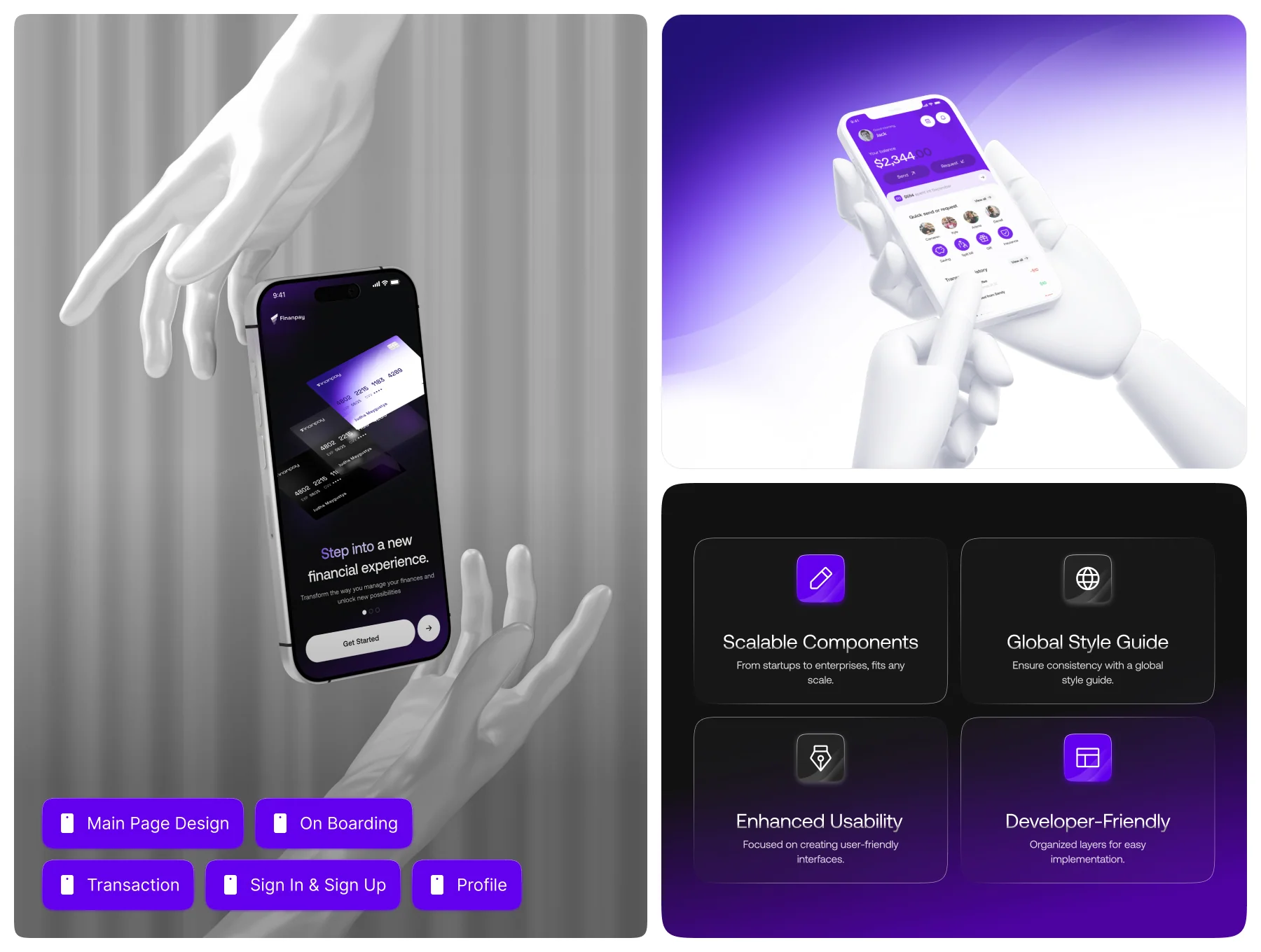 Finanpay – Seamless Finance App UI Kit 2