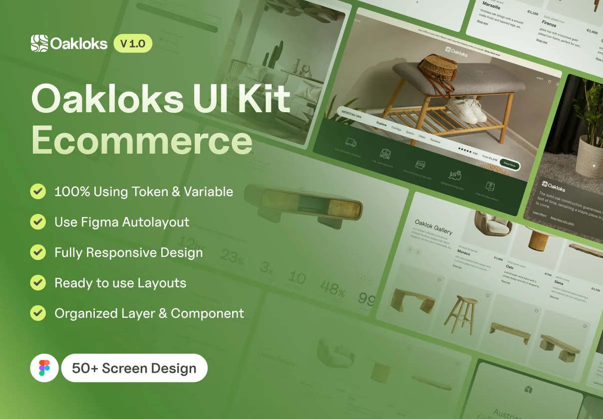 Oaklok’s - Ecommerce - Website UI Kit by Emura Studio