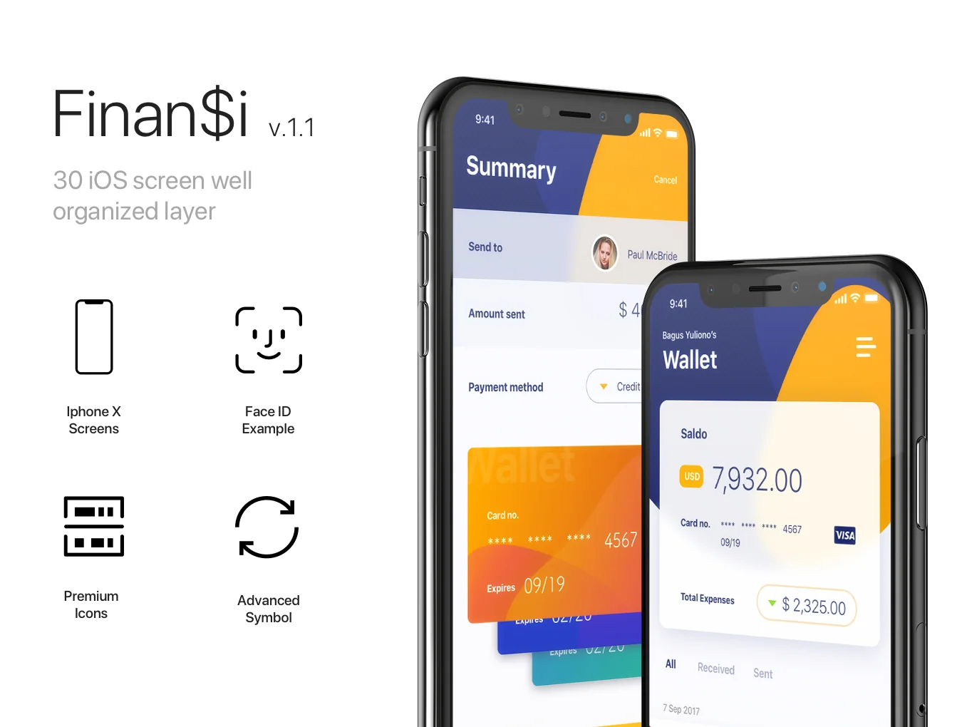 Finansi iOS UI Kit 2