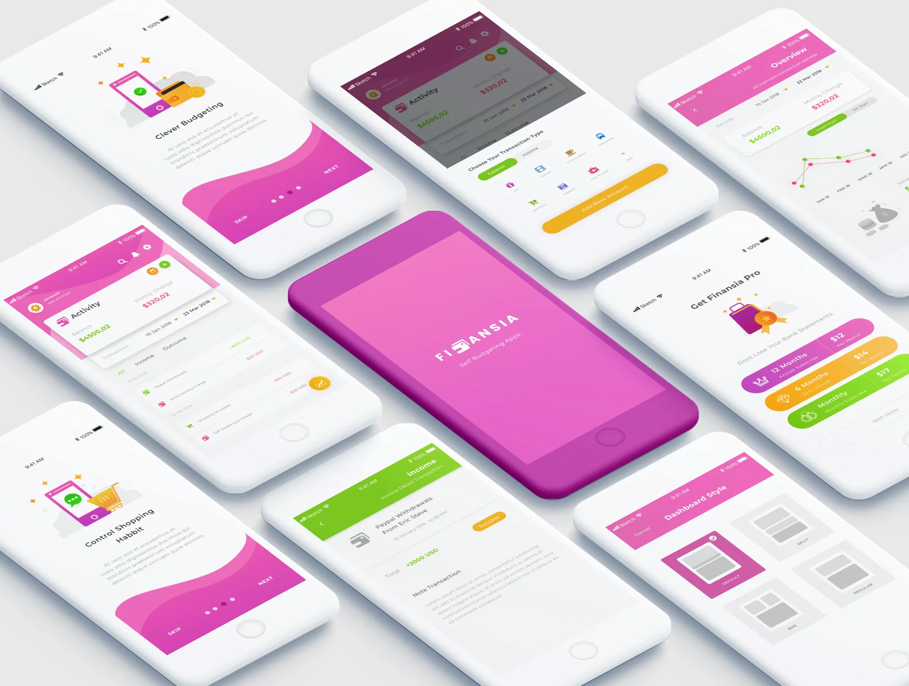 Finansia Personal Budgeting UI Kit