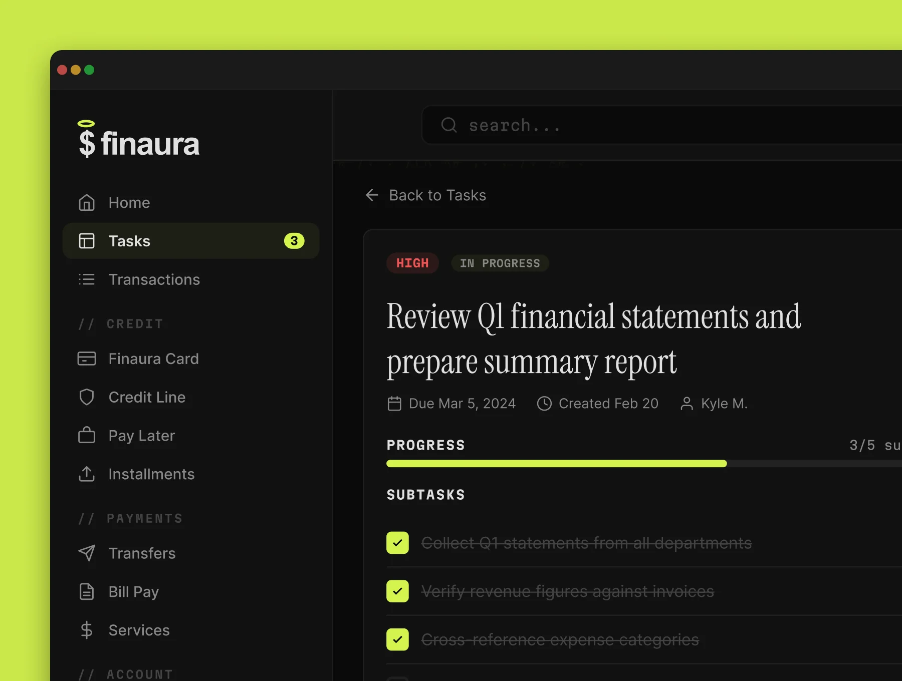Finaura - Premium fintech dashboard UI kit 3
