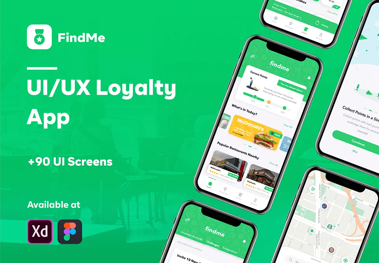 FindMe - Loyalty App UI Kit