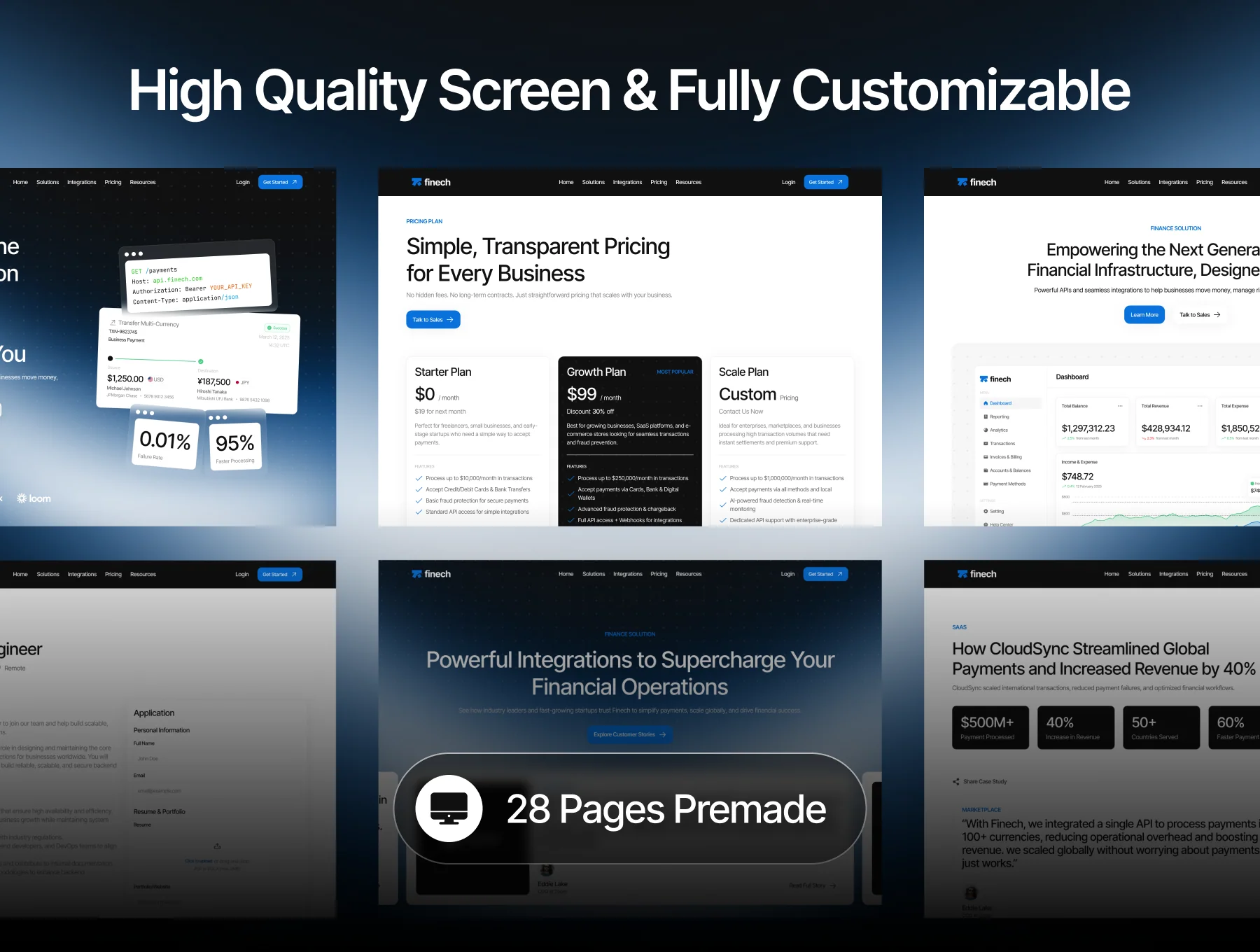Finech - Finance and SaaS Website Framer Template 3