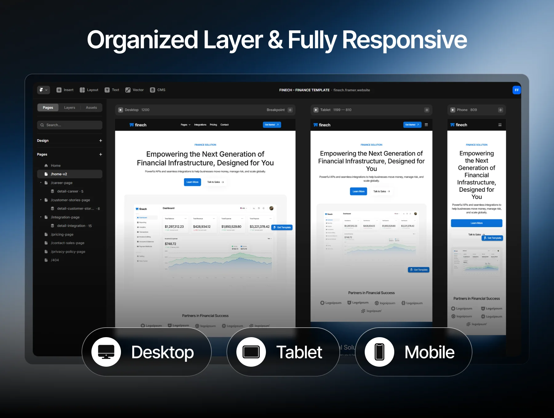 Finech - Finance and SaaS Website Framer Template 4