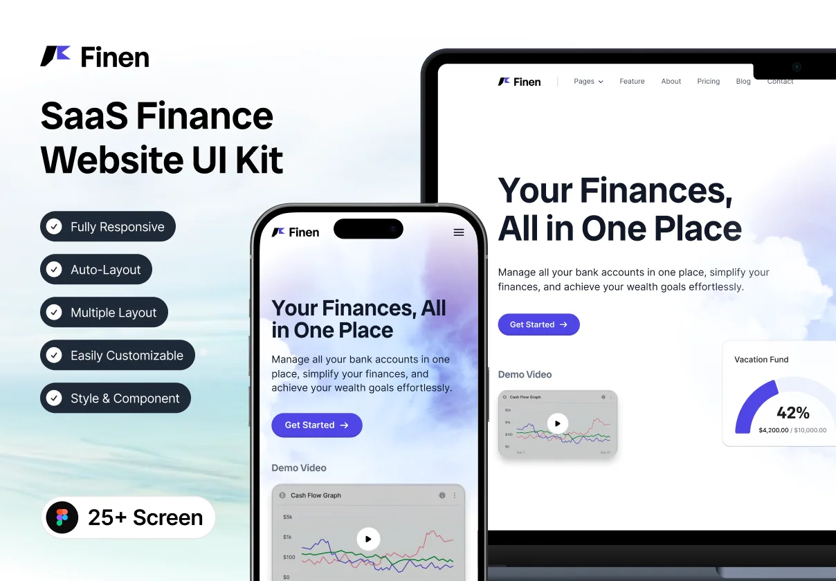 Finen – SaaS Website Landing Pages