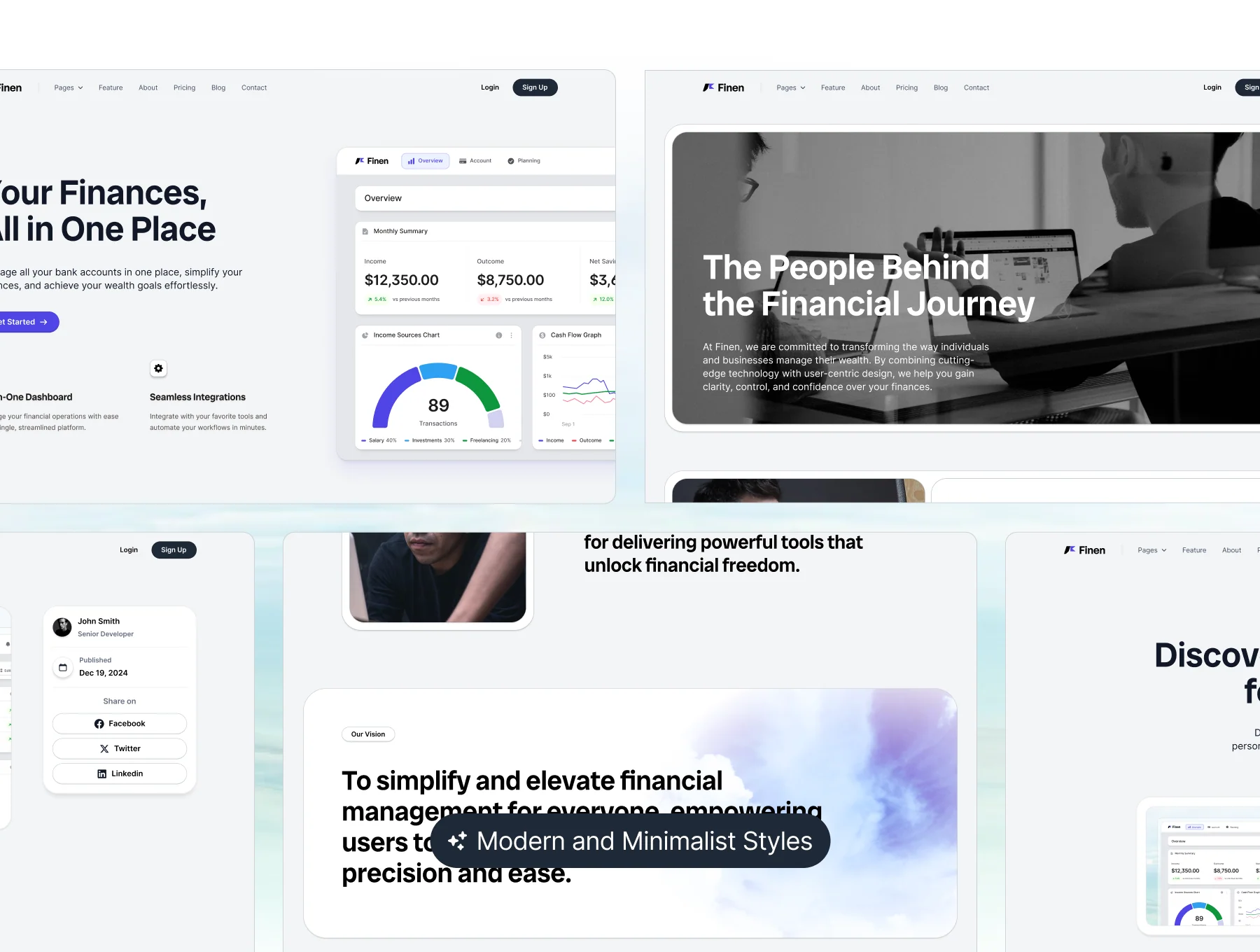 Finen – SaaS Website Landing Pages 6