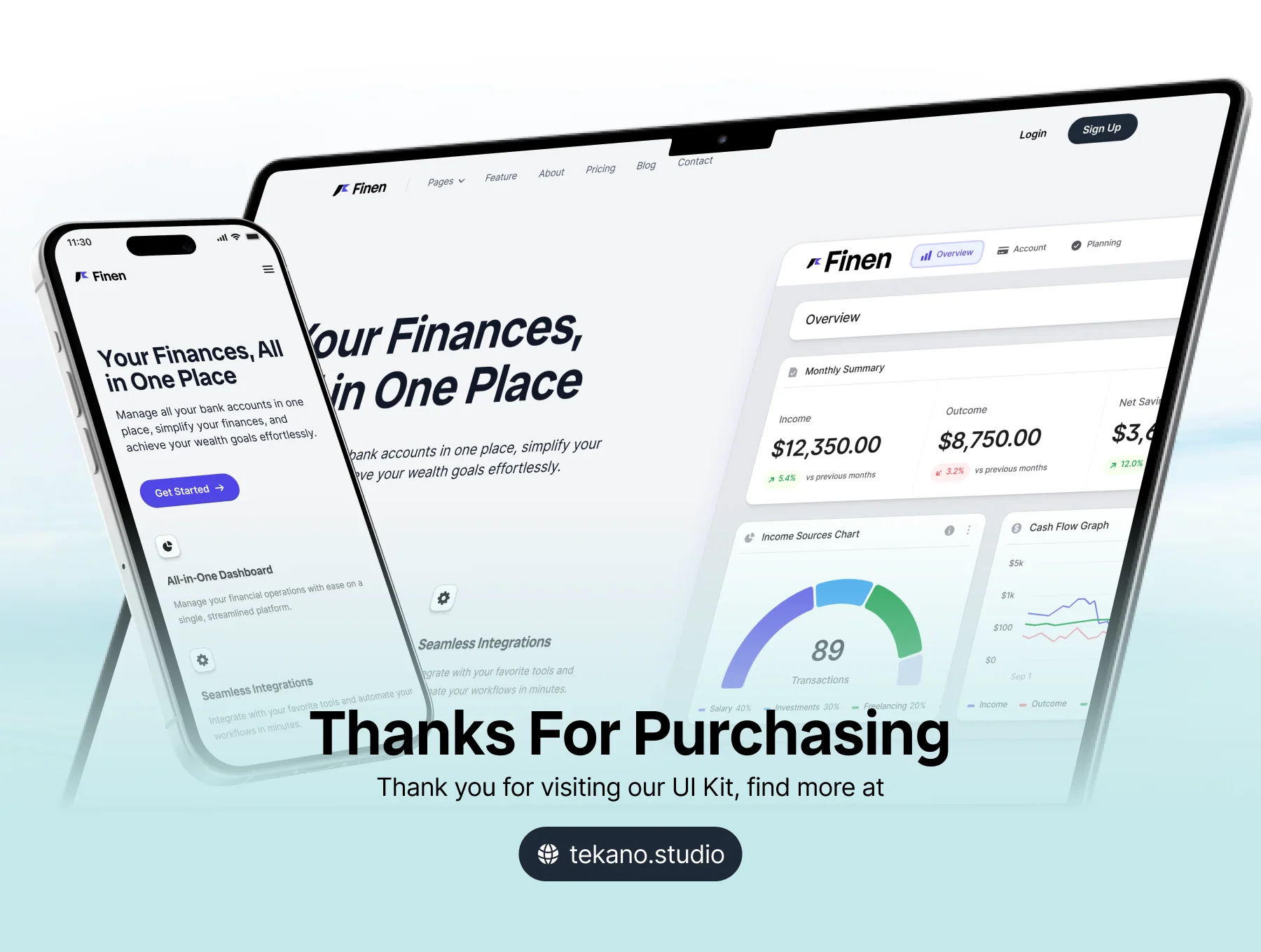 Finen – SaaS Website Landing Pages 8