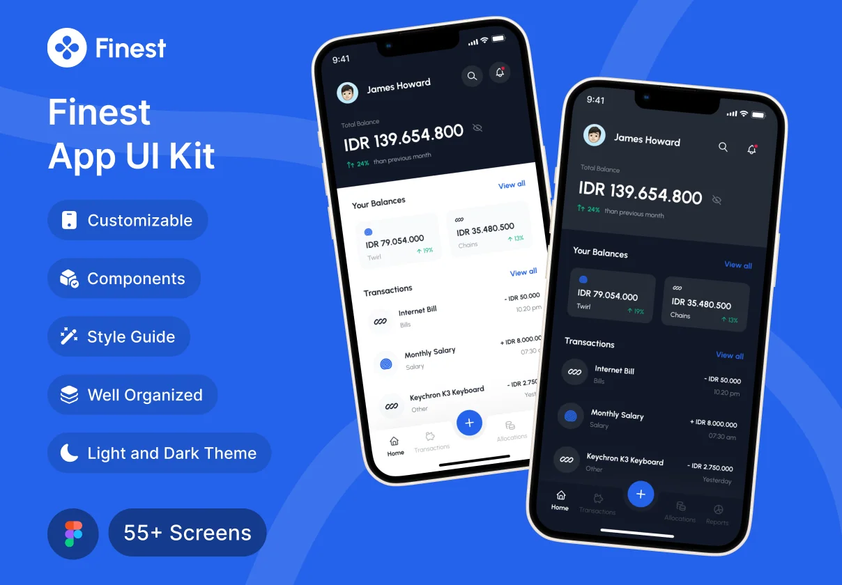 Finest - Finance Mobile Apps UI Kit