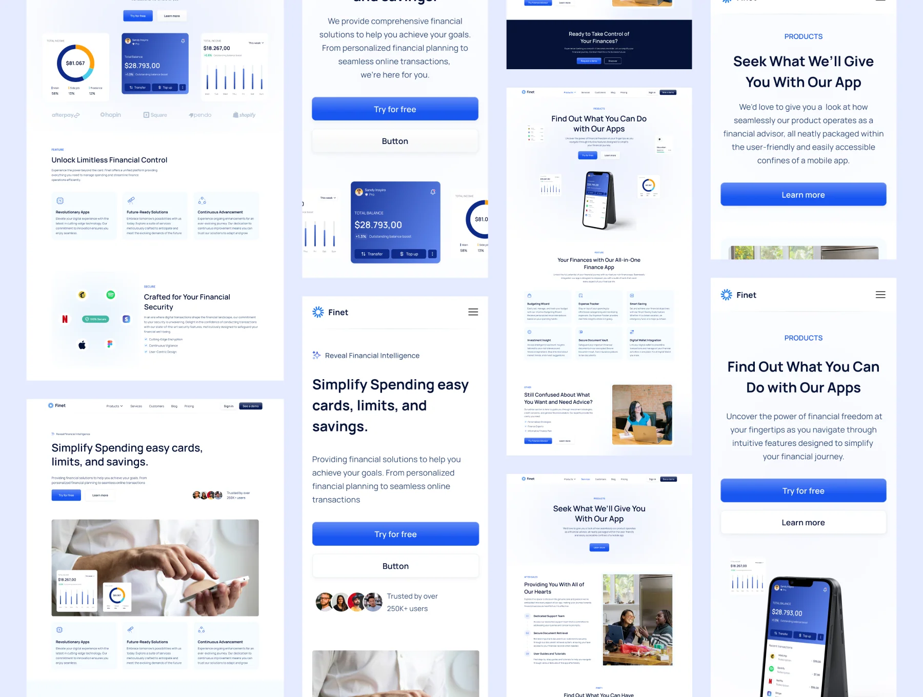 Finet - Finance Website UI Kit 2