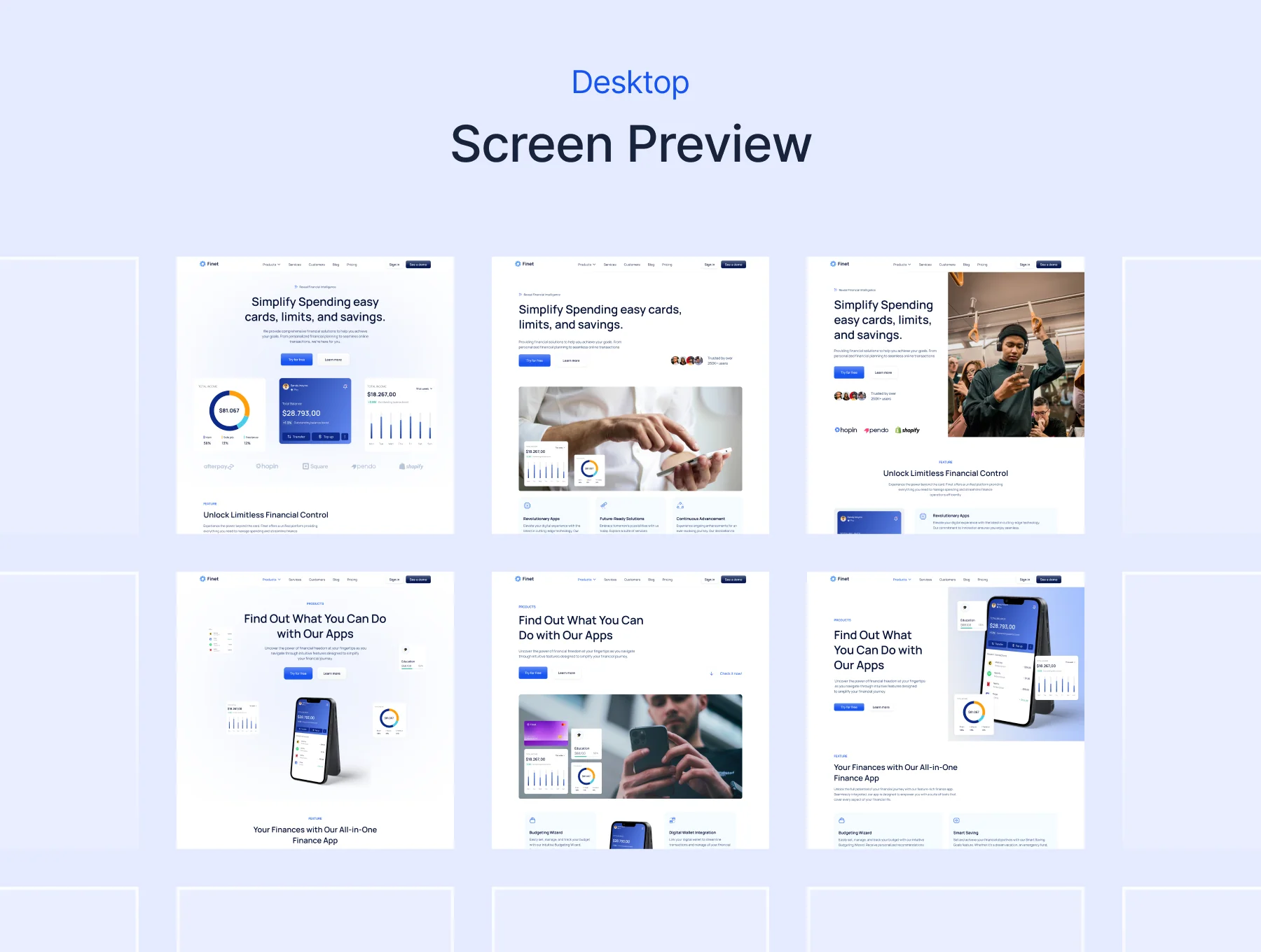 Finet - Finance Website UI Kit 5