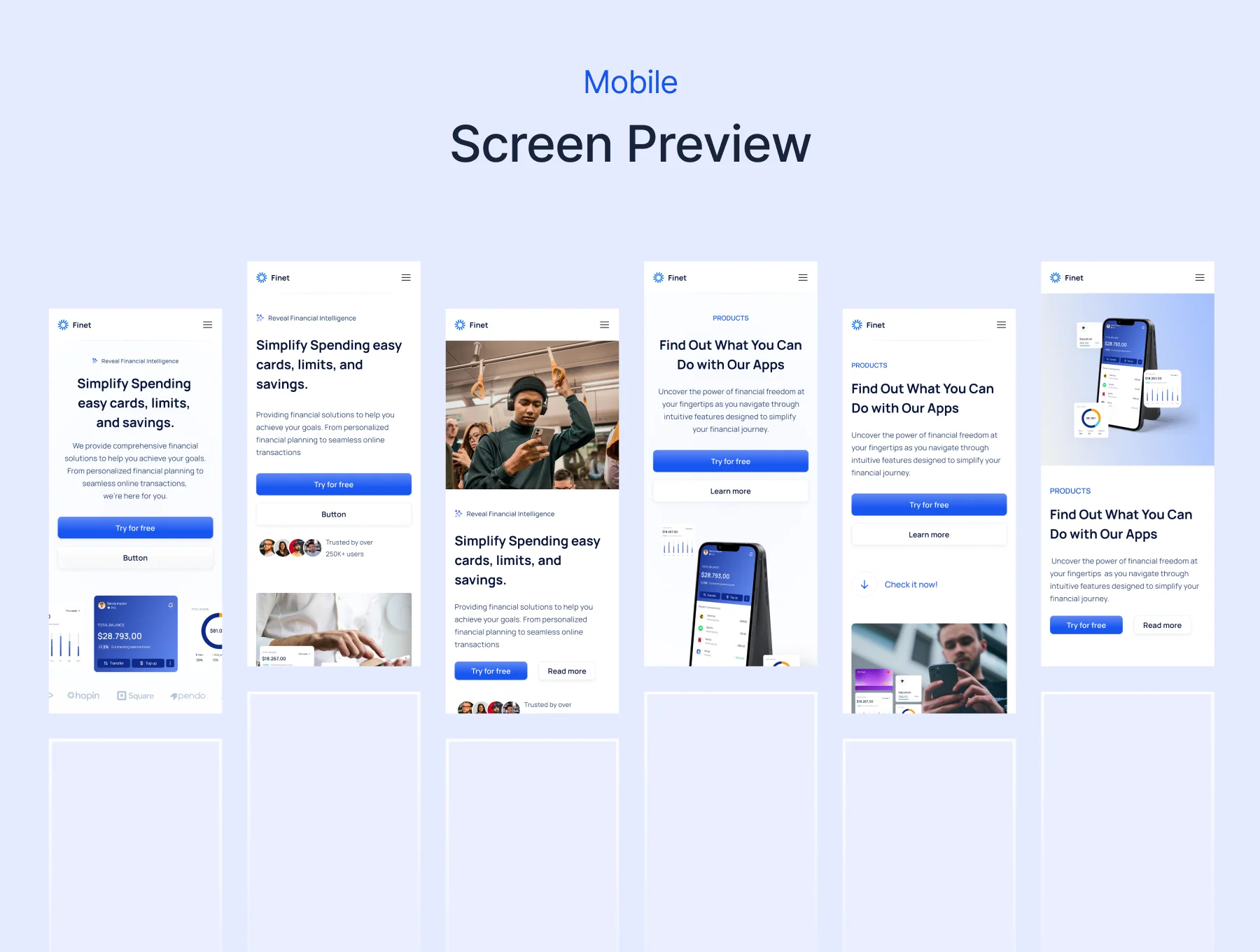 Finet - Finance Website UI Kit 6