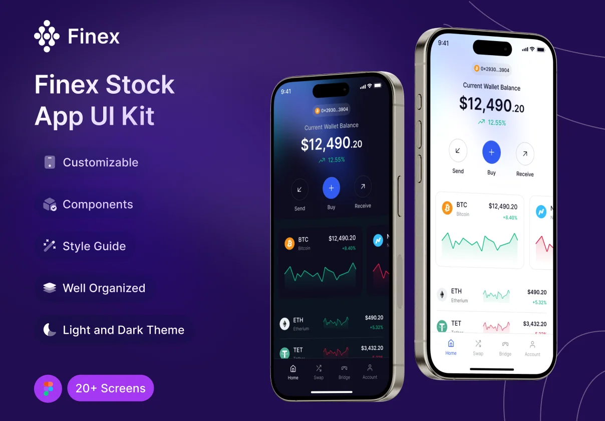Finex - Stock Investment App UI Kit