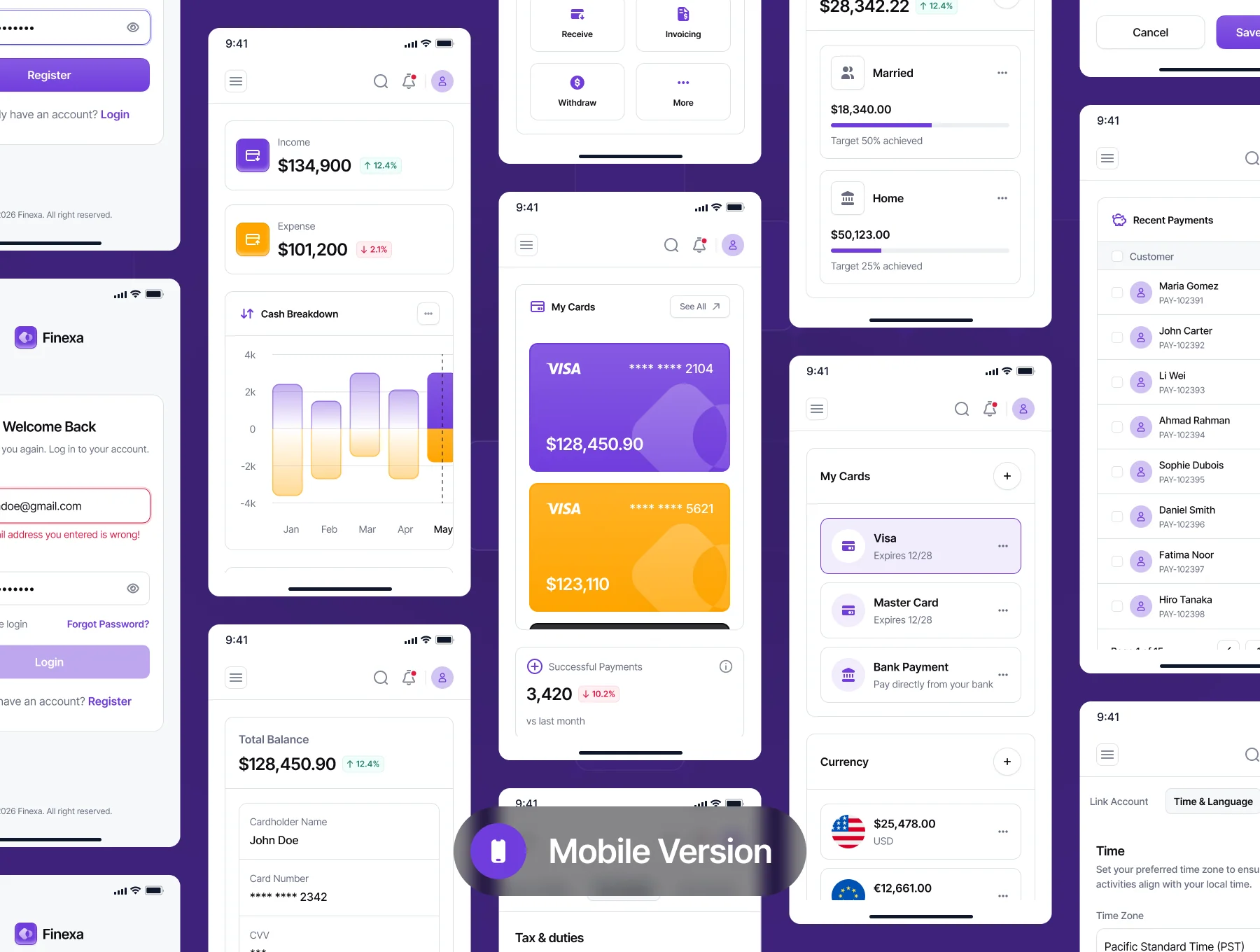 Finexa – Global Payments & Financial Dashboard UI Kit 6