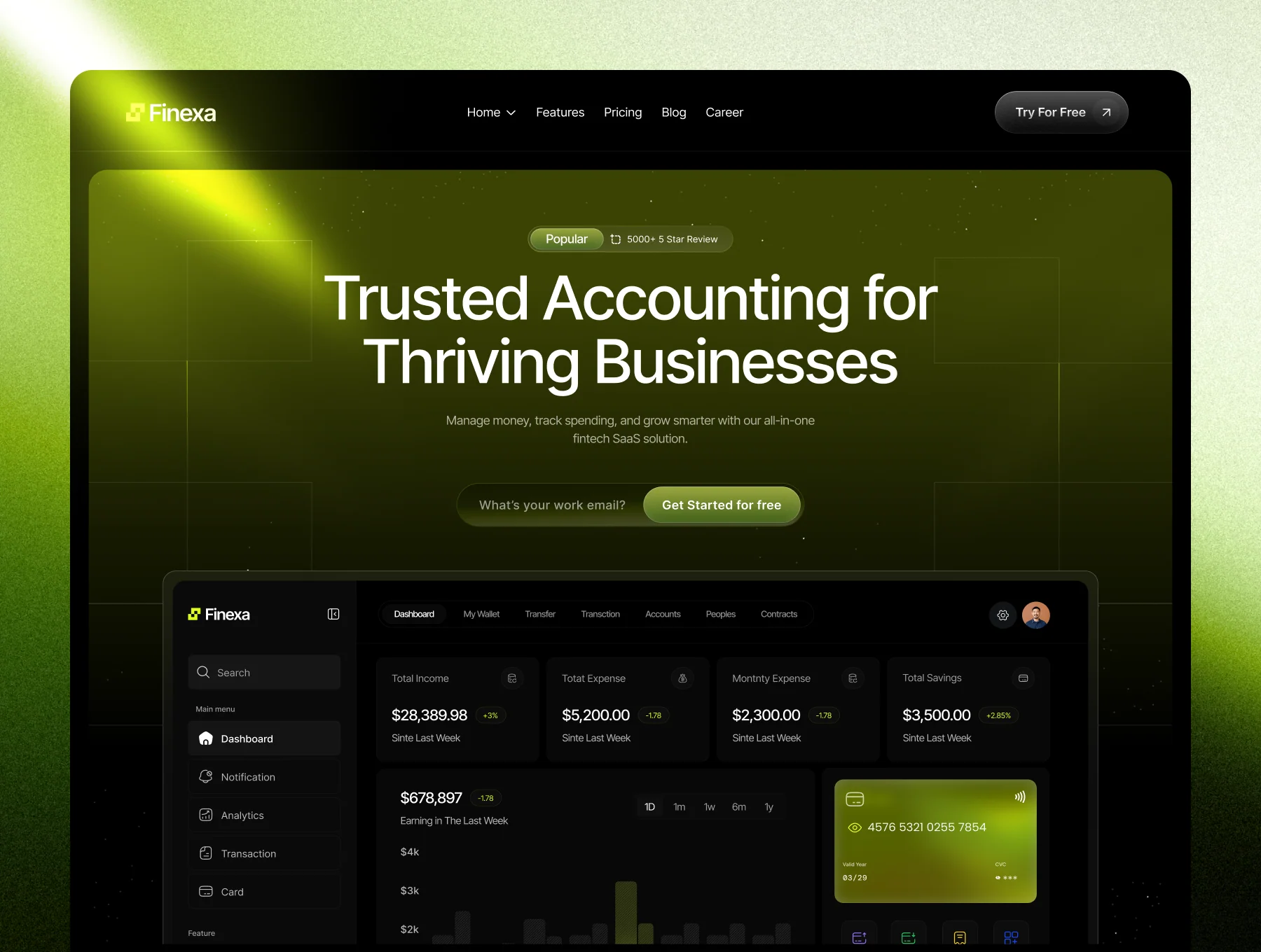 Finexa – Framer Template