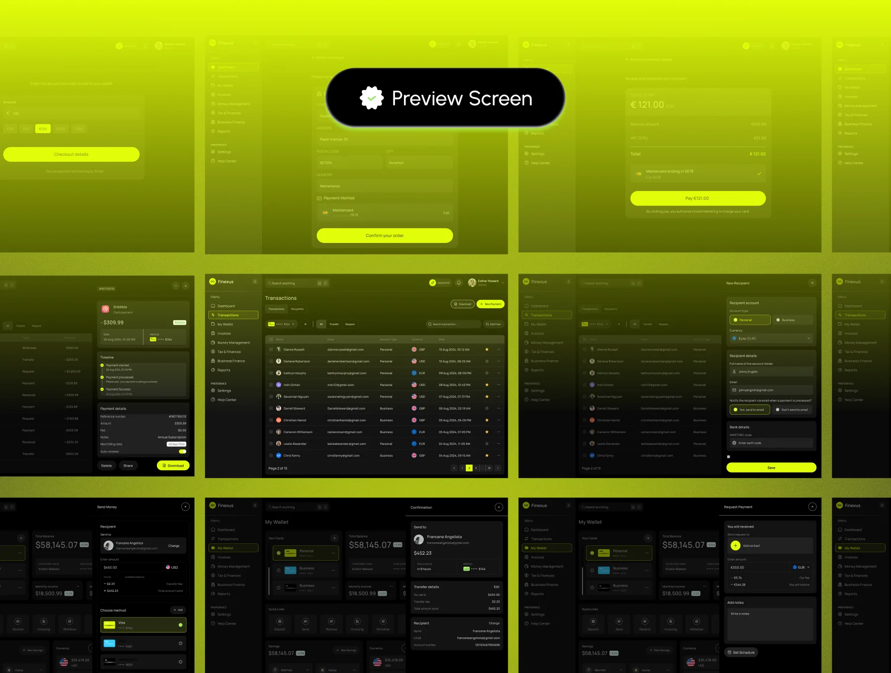 Finexus — AI Personal Finance Dashboard UI Kit 4