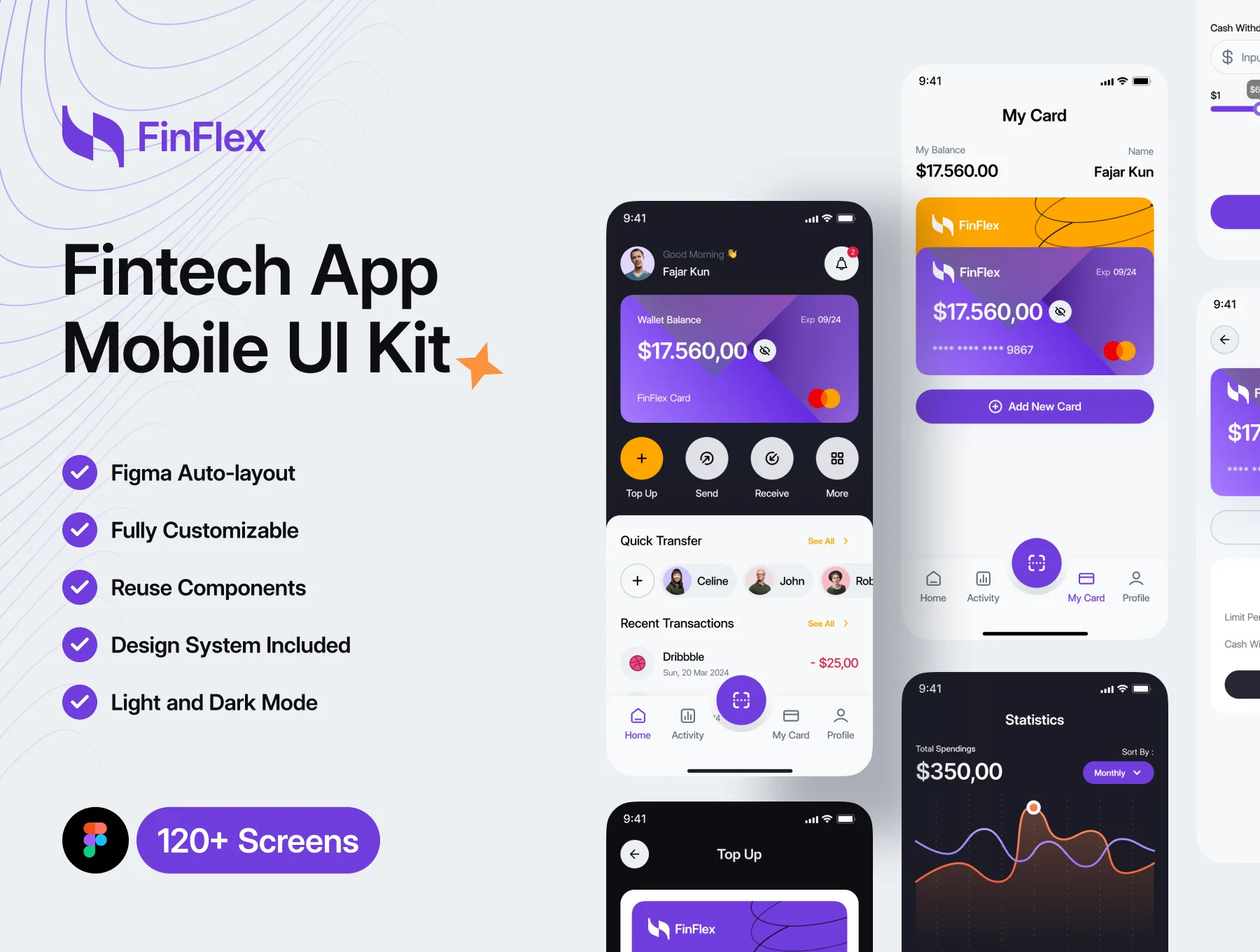 FinFlex - Finance App Mobile UI Kits