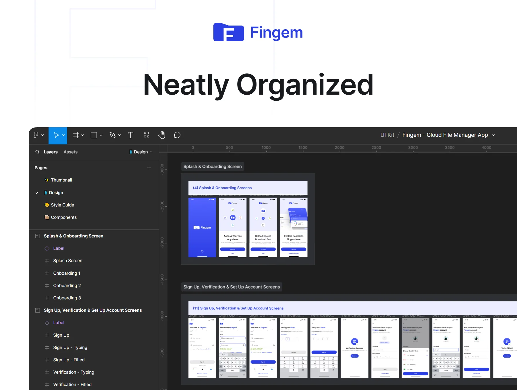 Fingem - Cloud File Management App UI Kit 4
