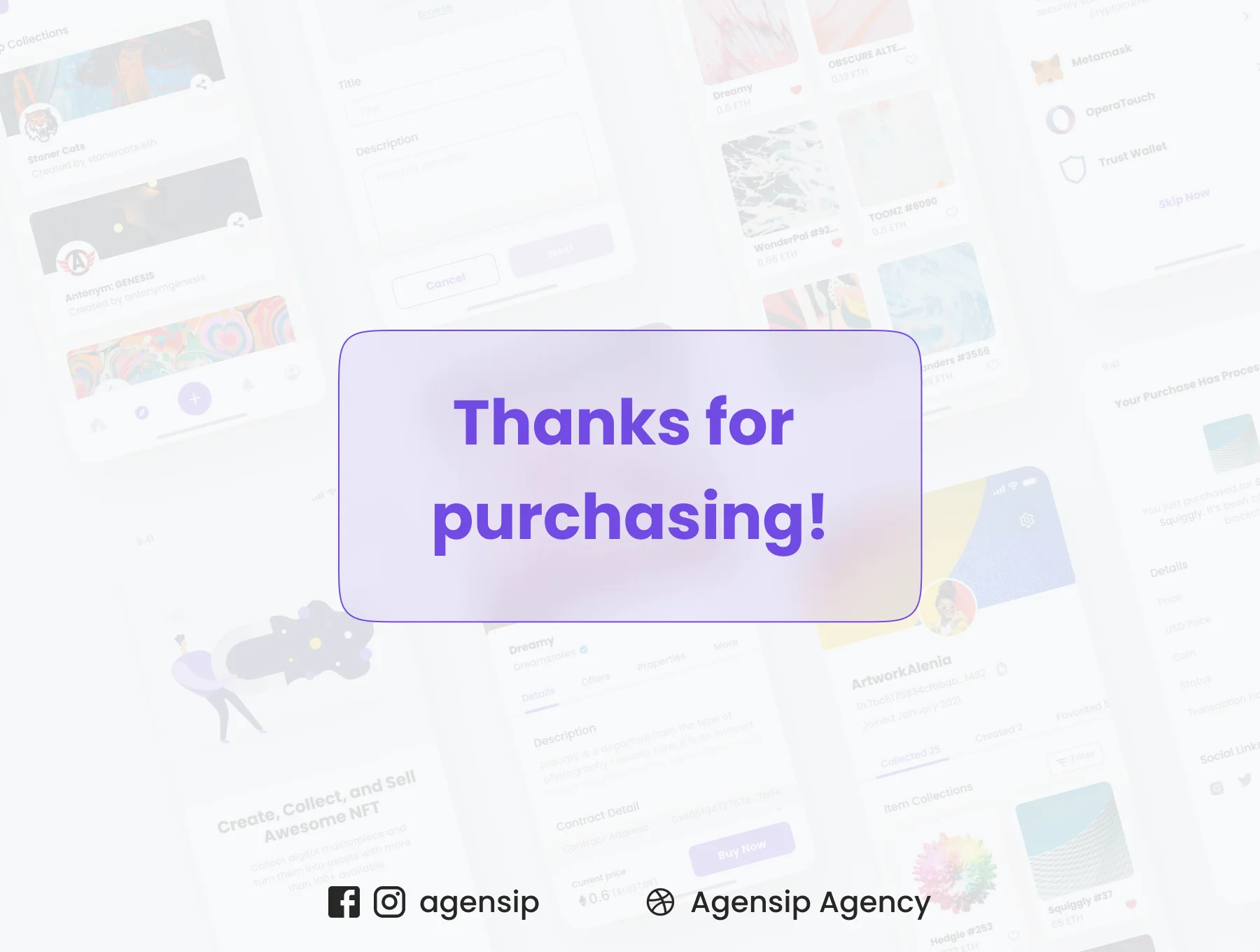 Fingies - NFT Marketplace Mobile App UI Kit 10