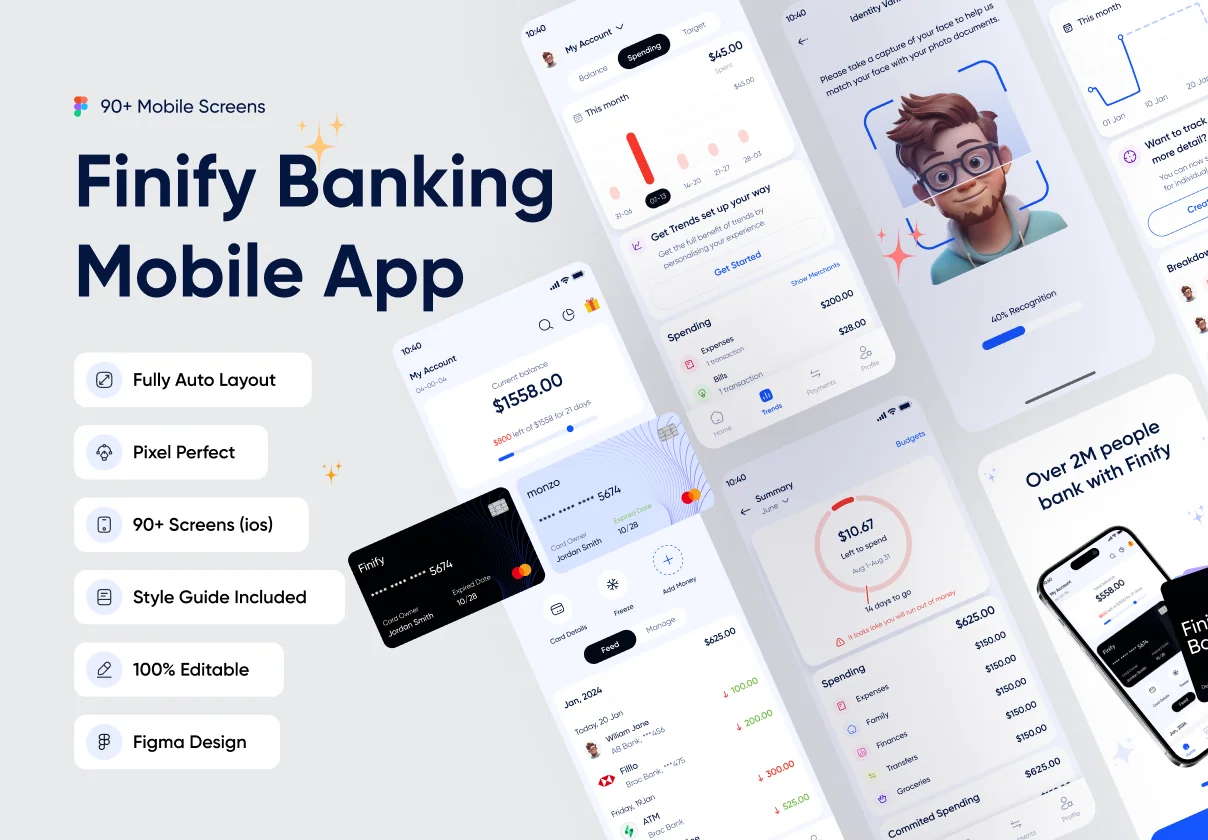 Finify Banking Mobile App UI Kit