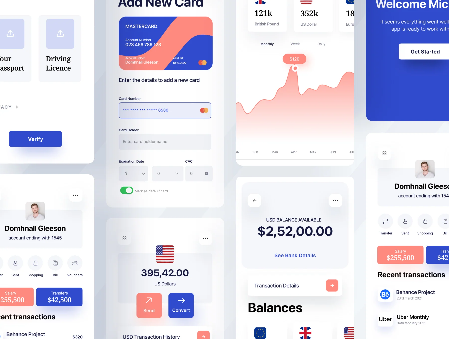 Finity App UI Kit For Banking, Finance and Money Transfer Kit 6
