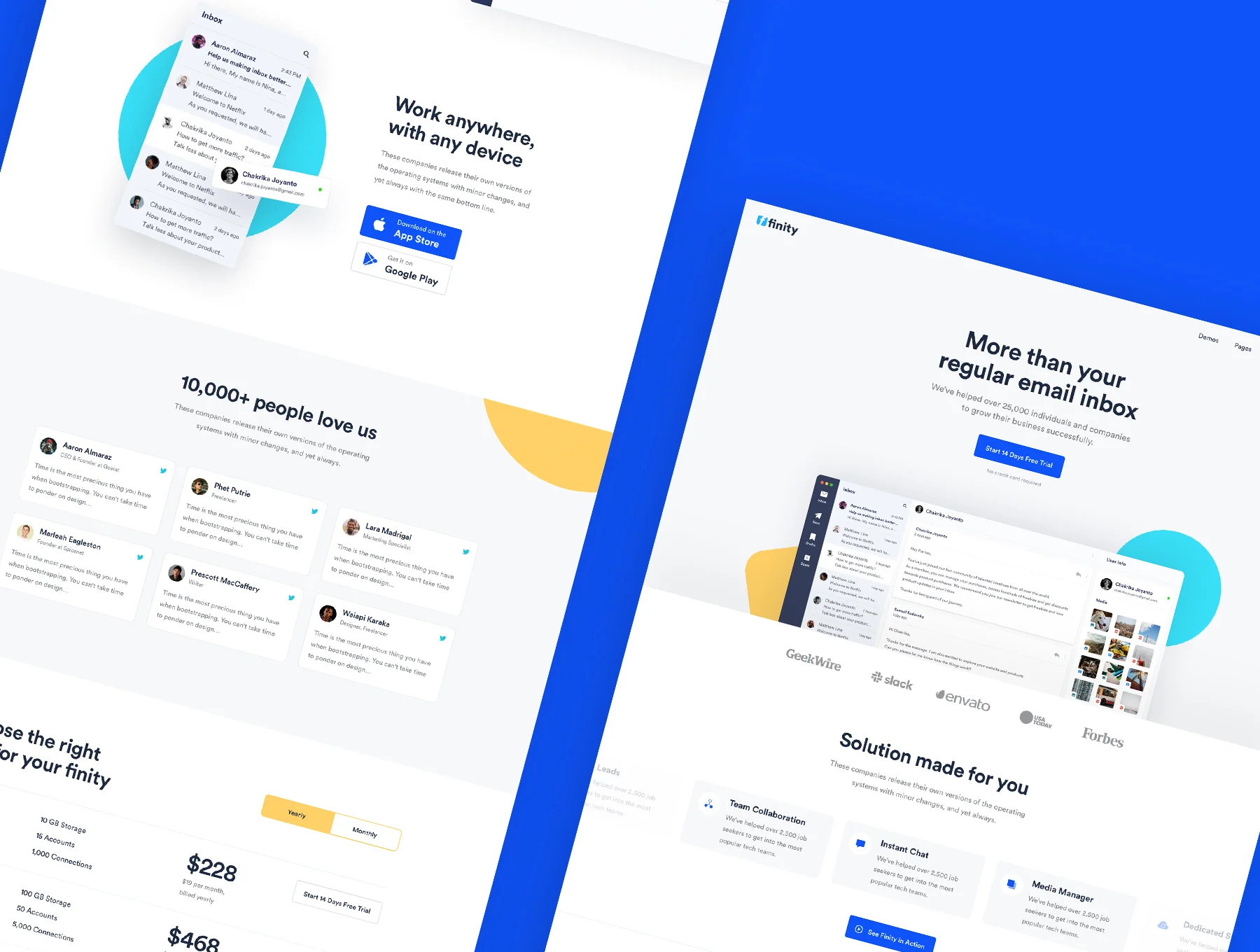 Finity - Landing Page Template 3