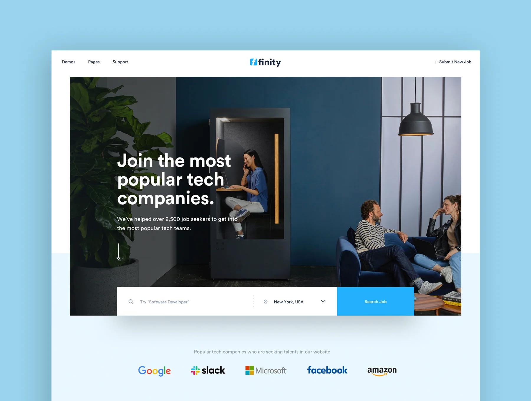 Finity - Landing Page Template 4