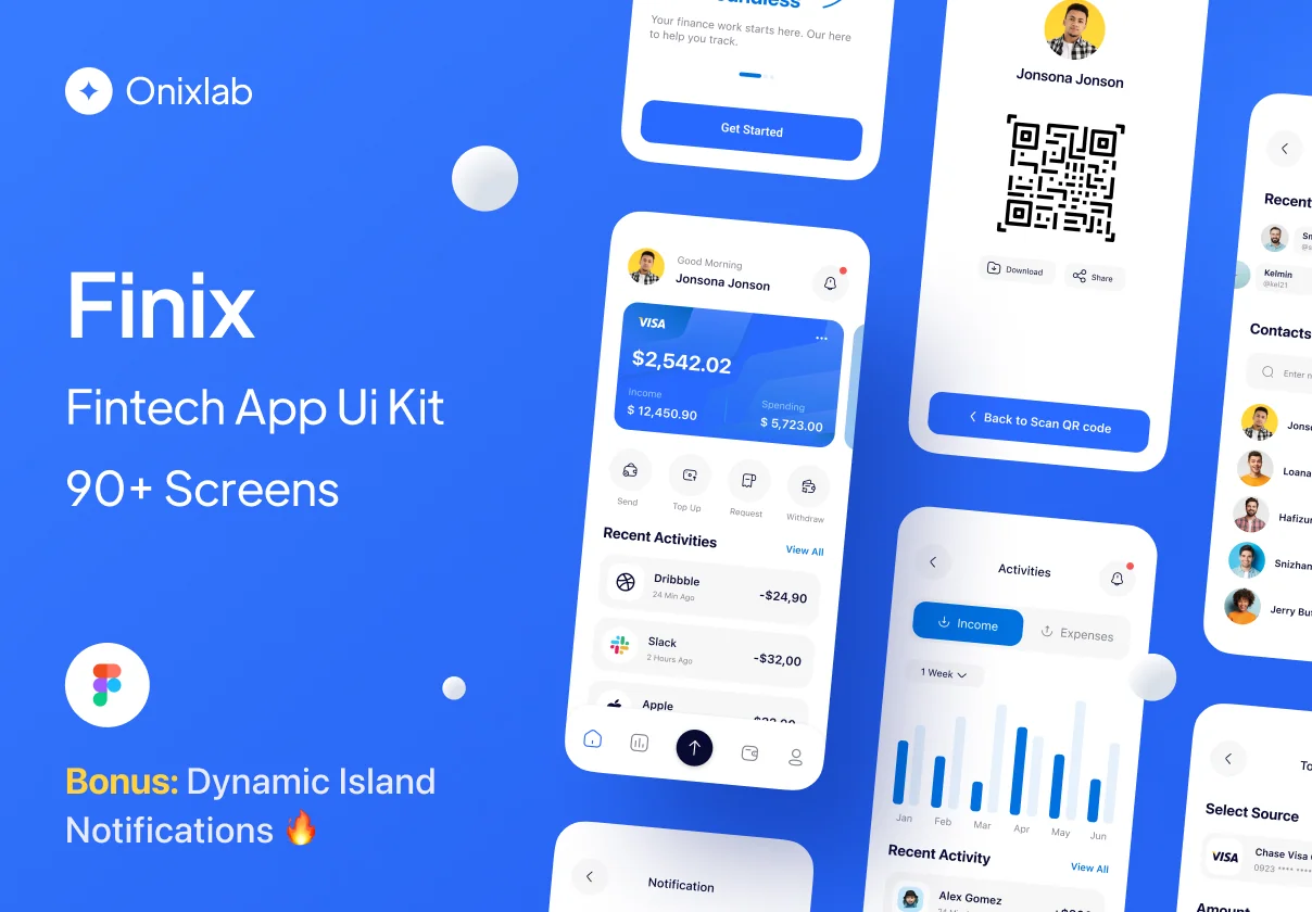 Finix - Fintech Mobile App Ui Kit