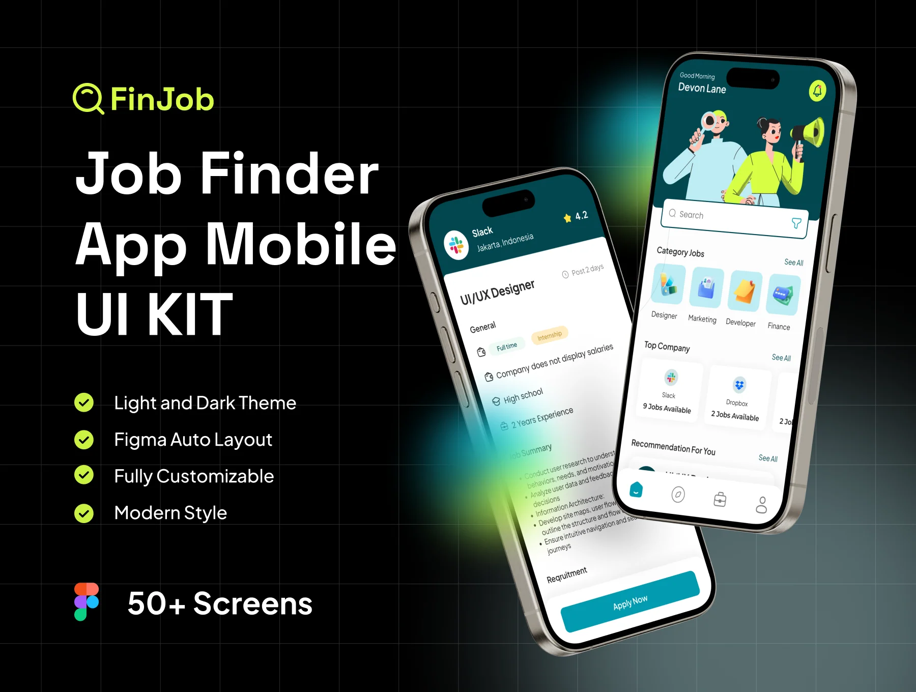 FinJob - Job Finder Mobile App UI UX