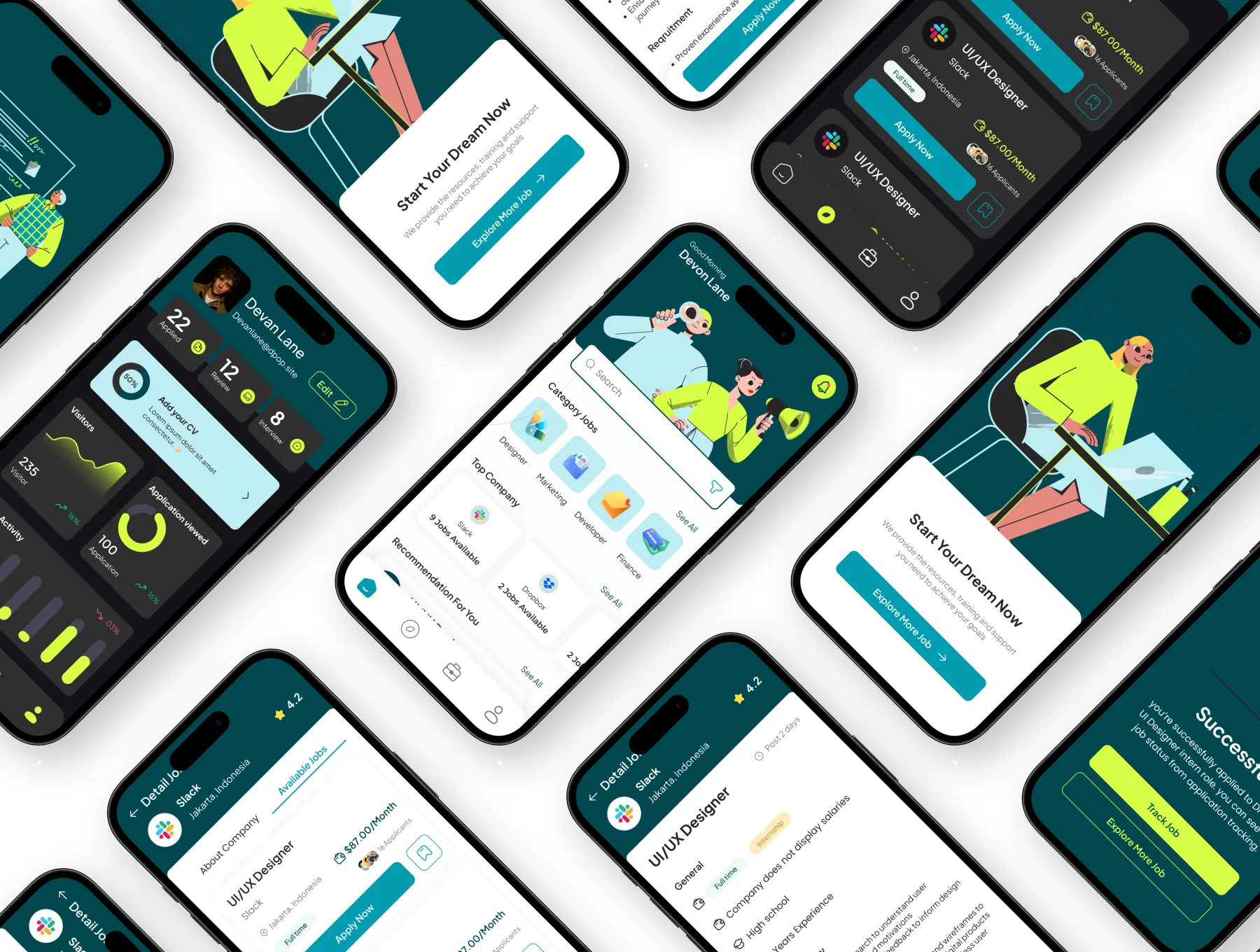 FinJob - Job Finder Mobile App UI UX 2