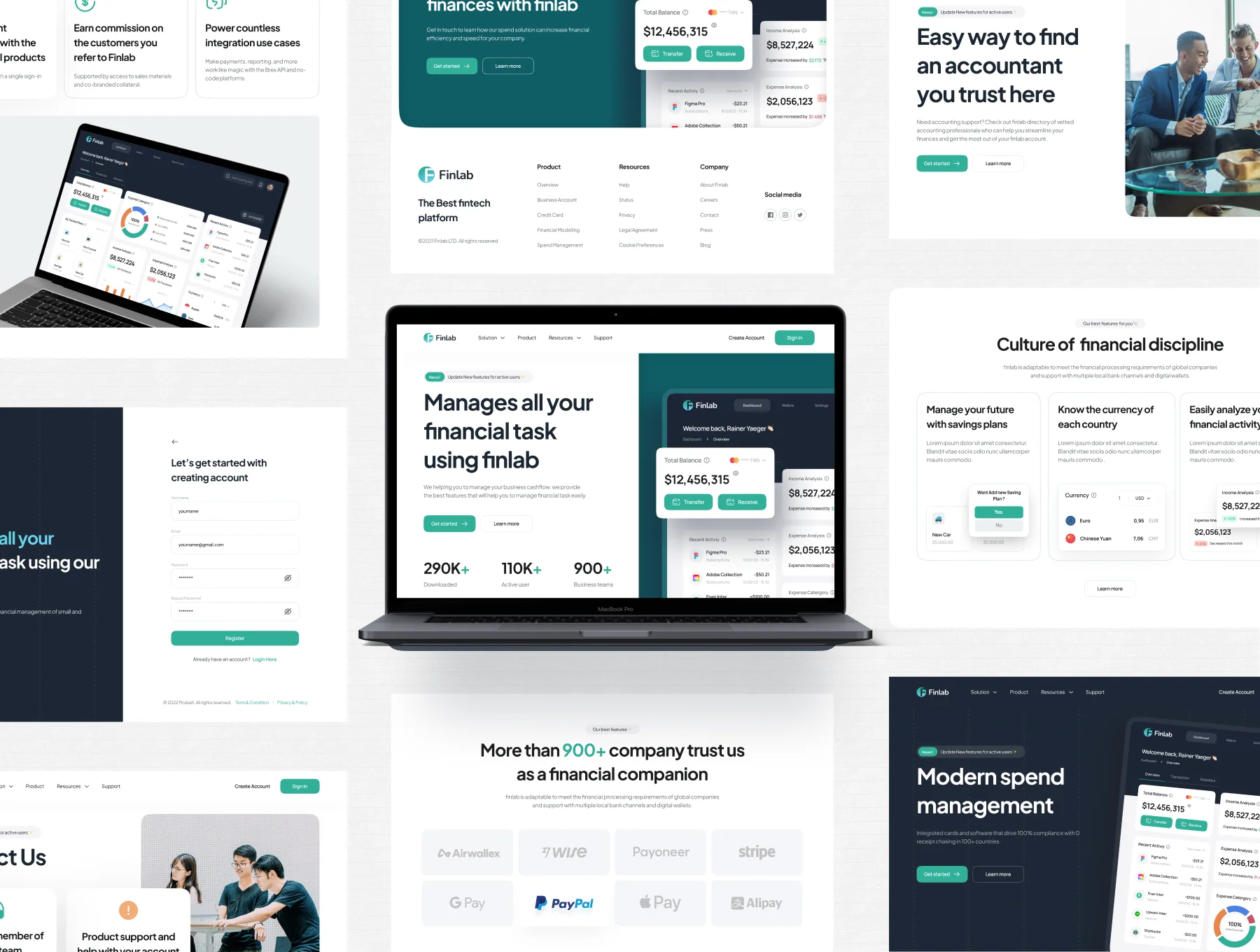 Finlab - SaaS Finance Website UI Kit 5