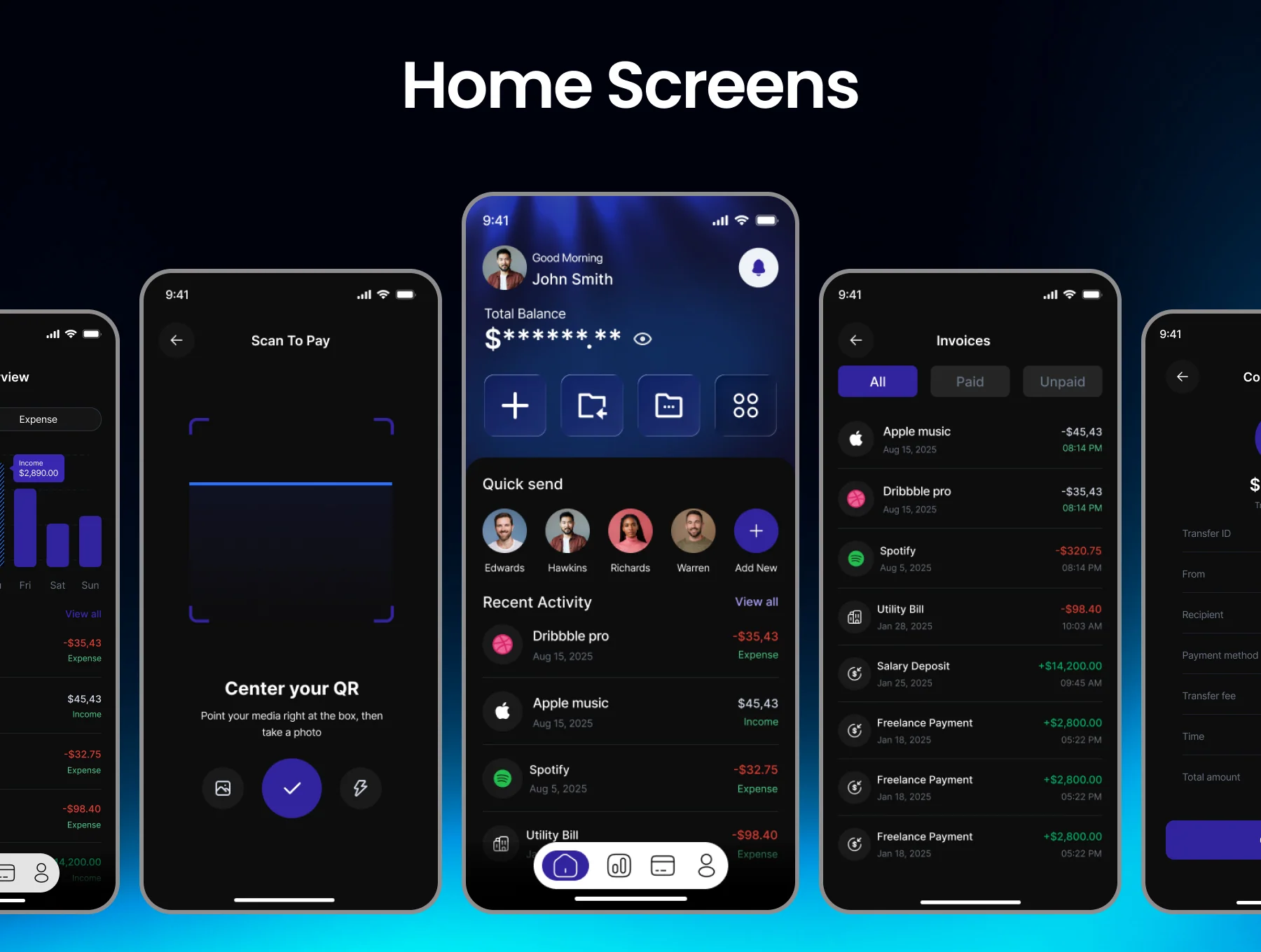 Finly Digital Wallet Mobile App UI kit 6