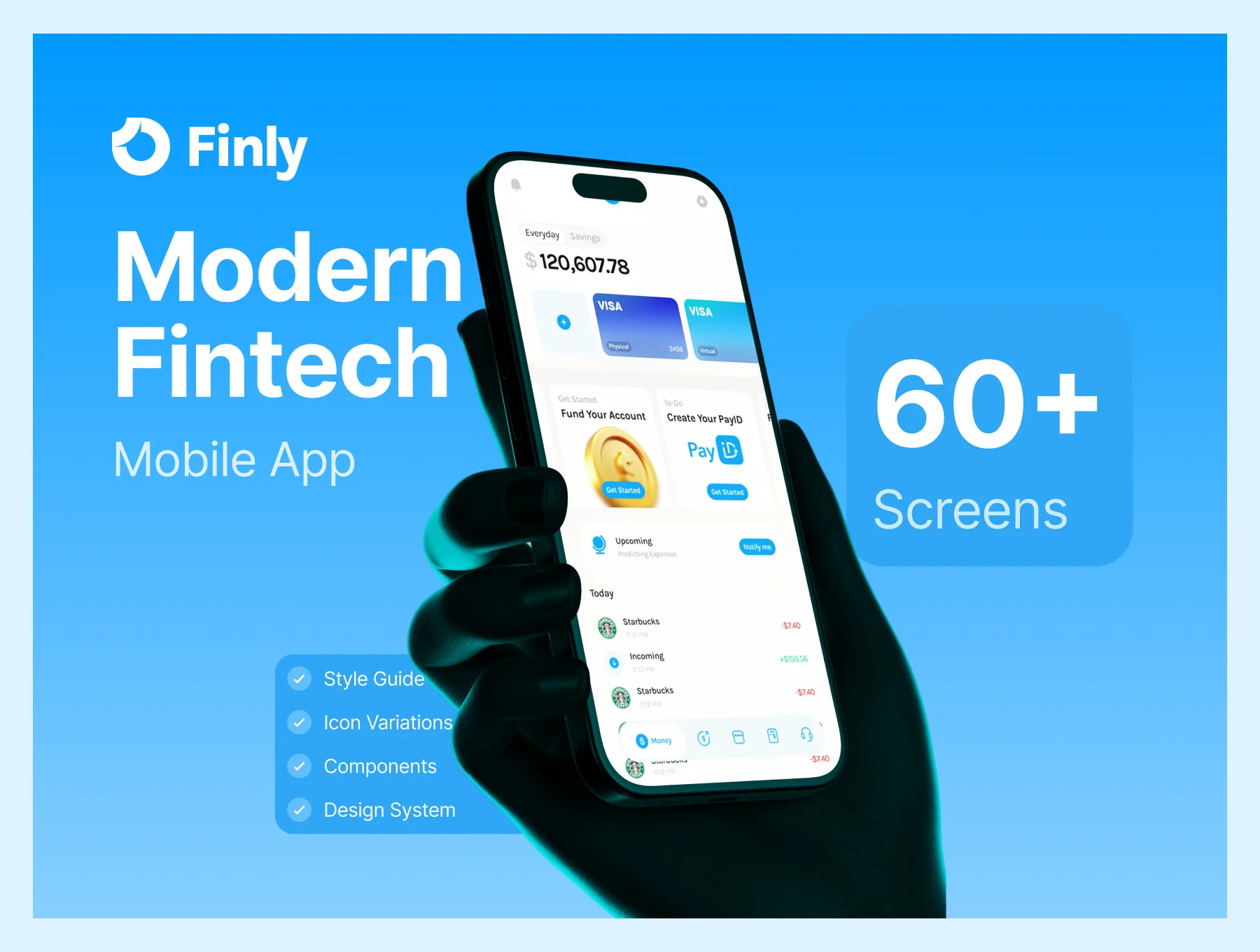 Finly — Modern Fintech & Mobile Banking UI Kit