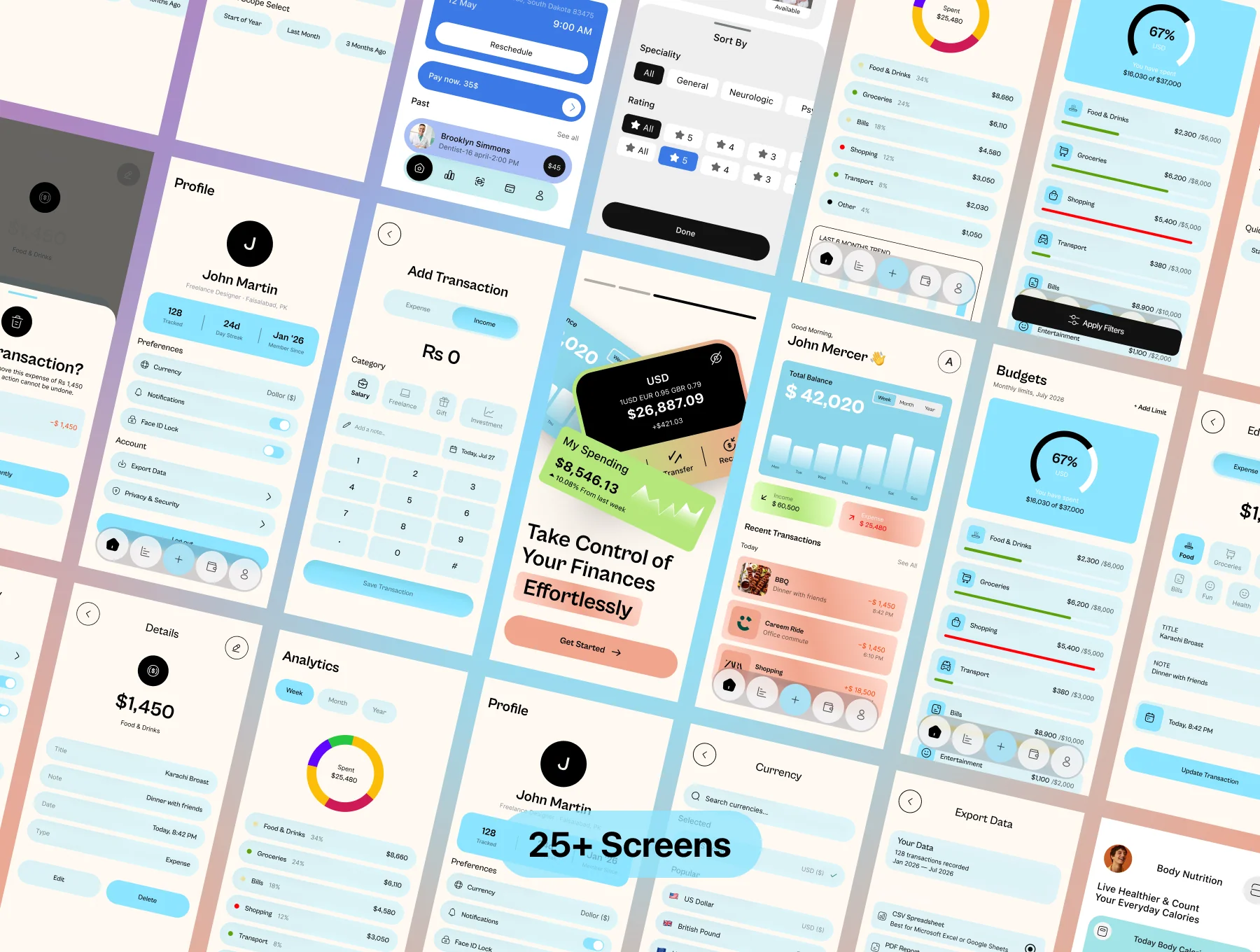 Finly - Personal Finance Tracker Mobile App UI Kit 4