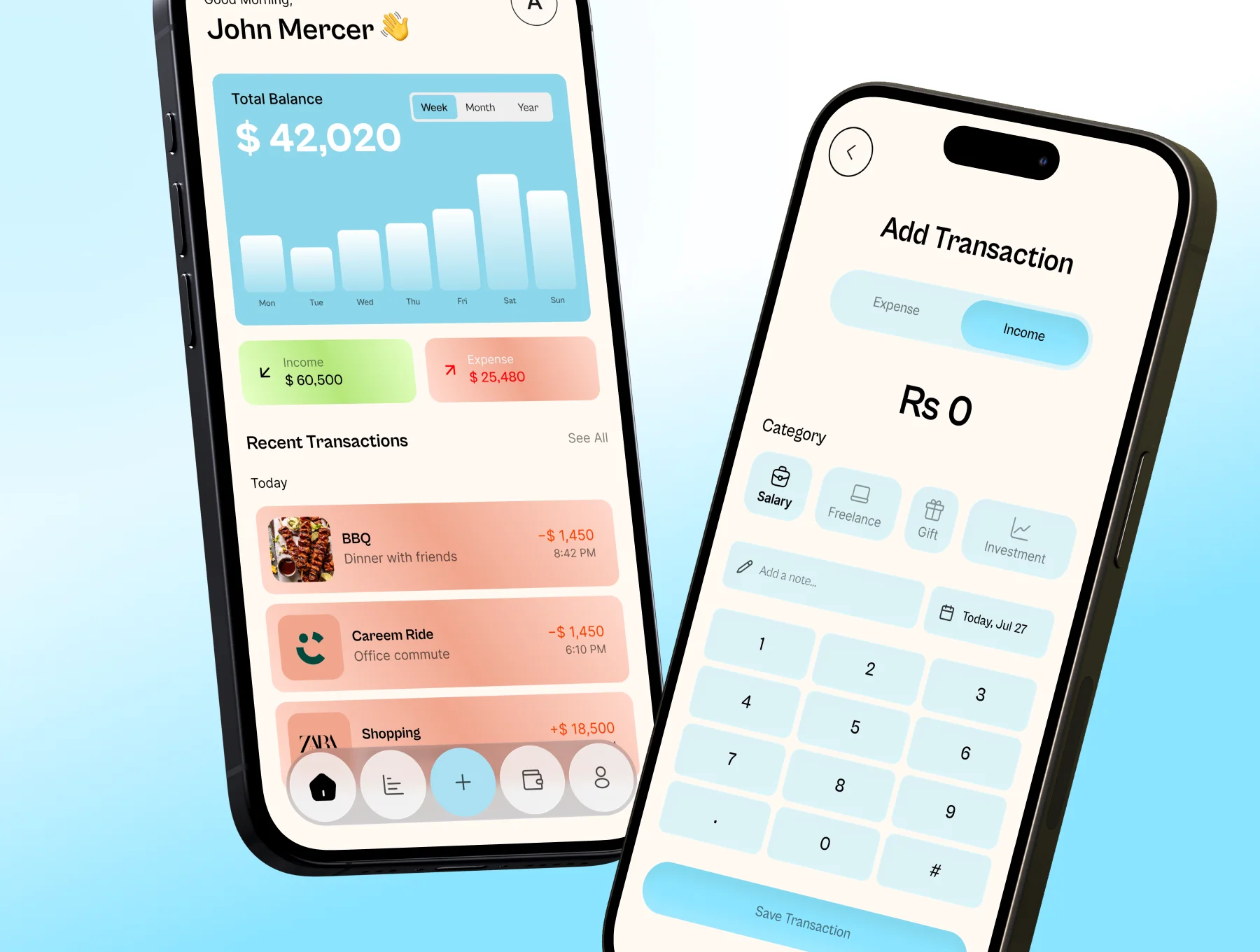 Finly - Personal Finance Tracker Mobile App UI Kit 5