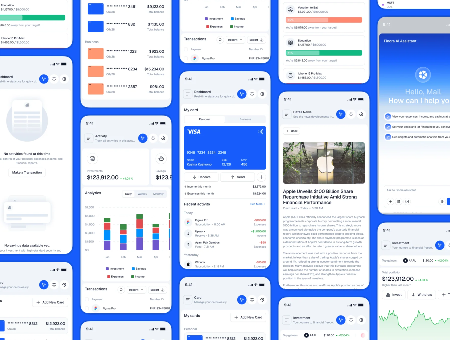Finora – Finance Dashboard UI Kit 7