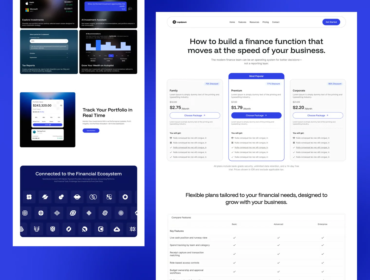 Finora – Finance Framer Website Template 3