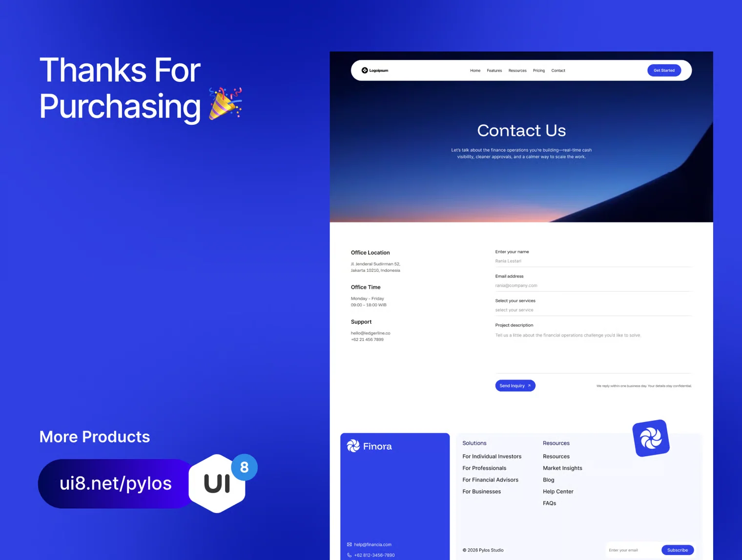 Finora – Finance Framer Website Template 8