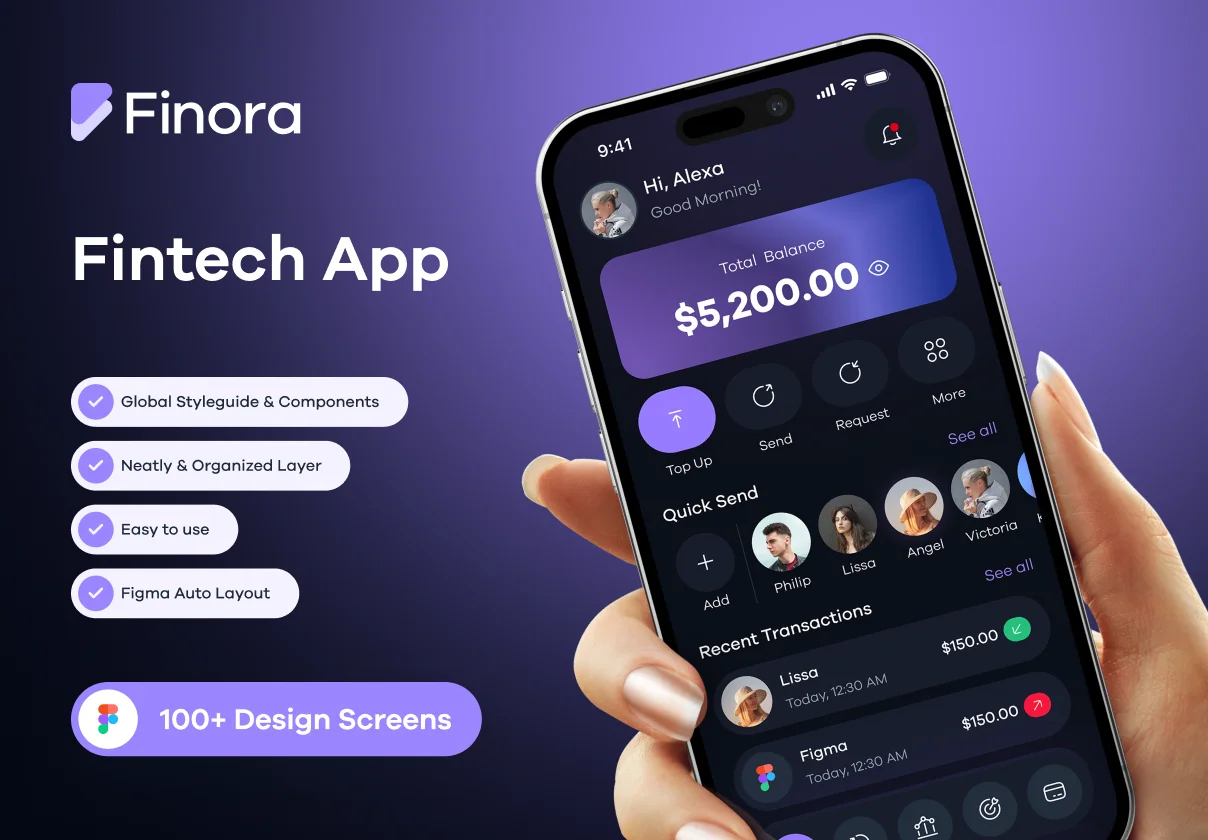Finora Fintech App UI Kit